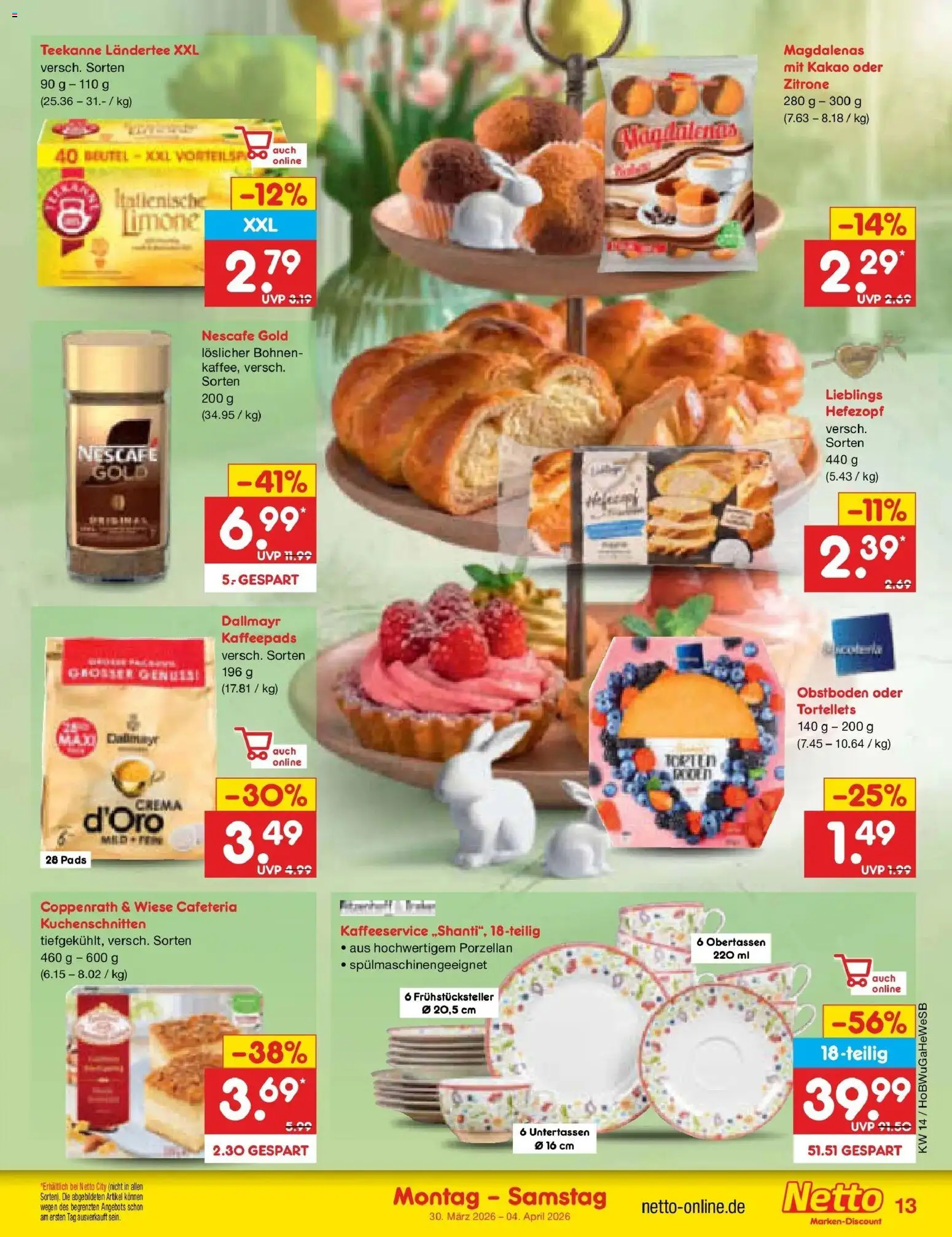 Netto Marken-Discount Prospekt Stemwede-Dielingen	 – gültig ab 29.03.2026 | Seite: 15 | Produkte: Kaffeepads, Zitrone, Teekanne, Nescafe gold