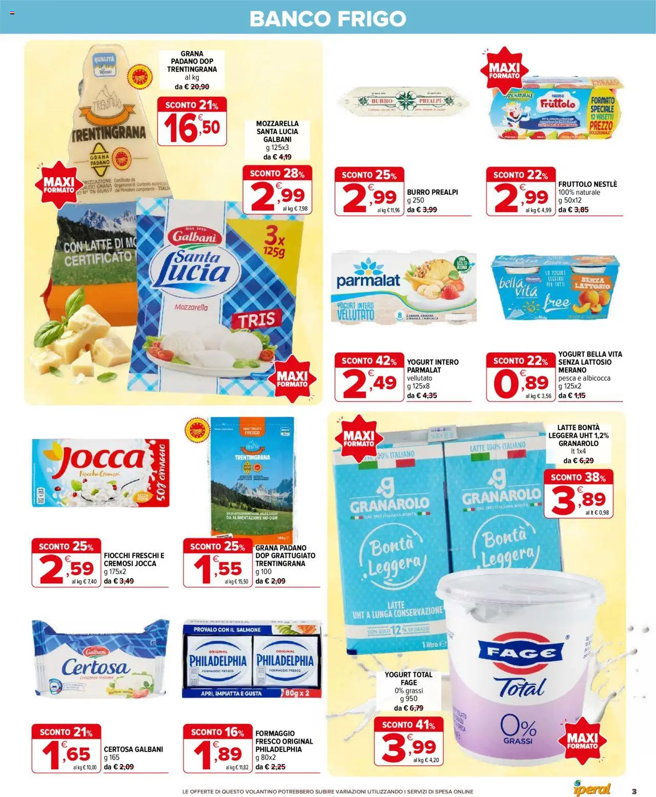 Volantino Iperal del 20.08.2025 | Pagina: 3 | Prodotti: Yogurt, Salmone, Fiocchi, Burro