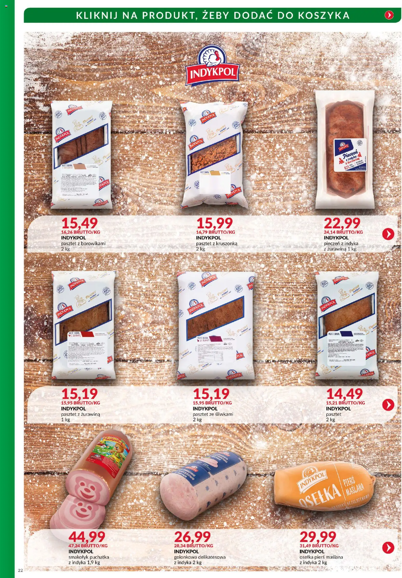 Eurocash Gazetka - Katalog Wędlin od 01.12.2025 | Strona: 22 | Produkty: Osełka, Żurawina