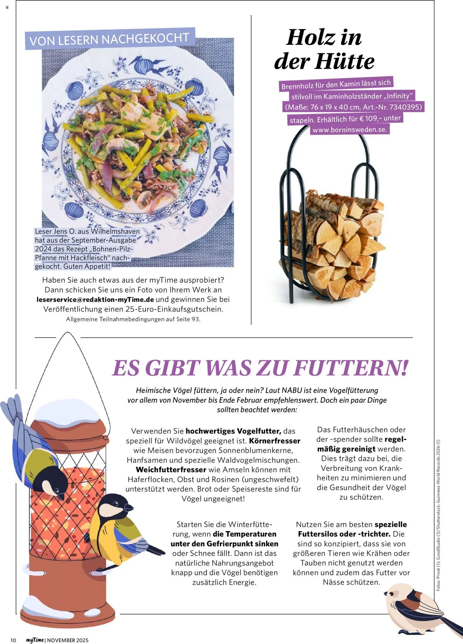 Famila Nordwest  myTime November 2025 – gültig ab 01.11.2025 | Seite: 10 | Produkte: Kamin, Rosinen, Brot, Hackfleisch