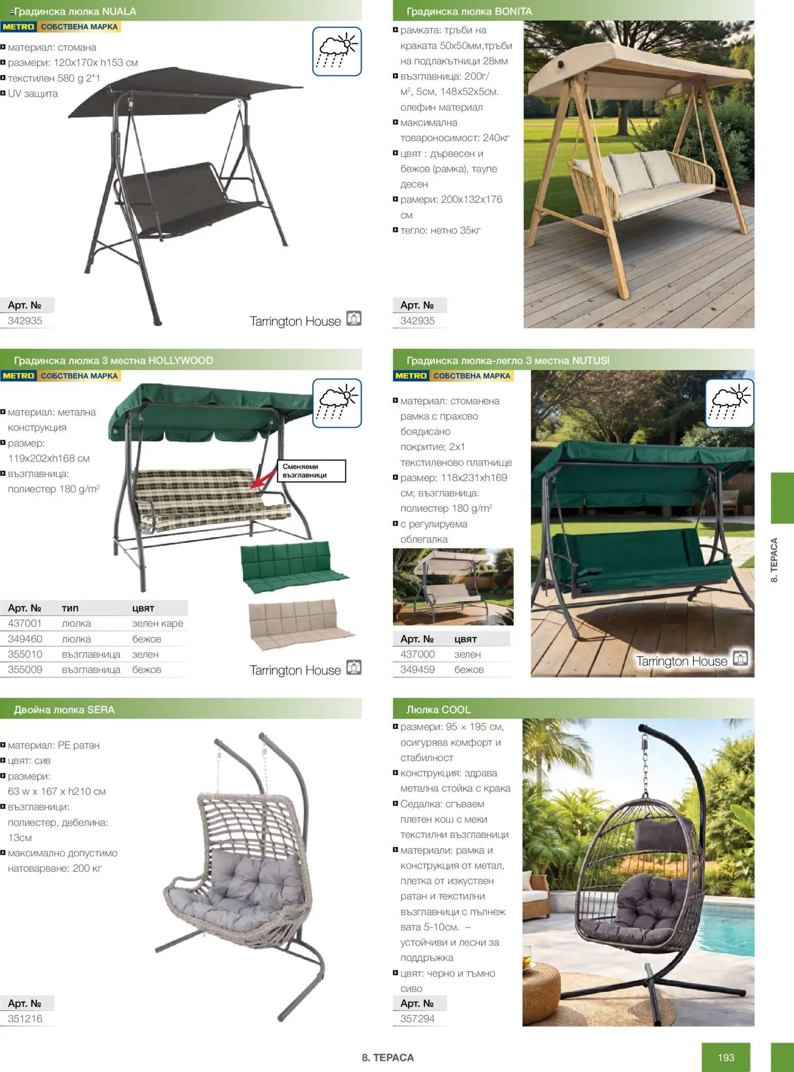 {H1} | Страница: 193 | Продукти: Облегалка, Тегло, Кош, Люлка