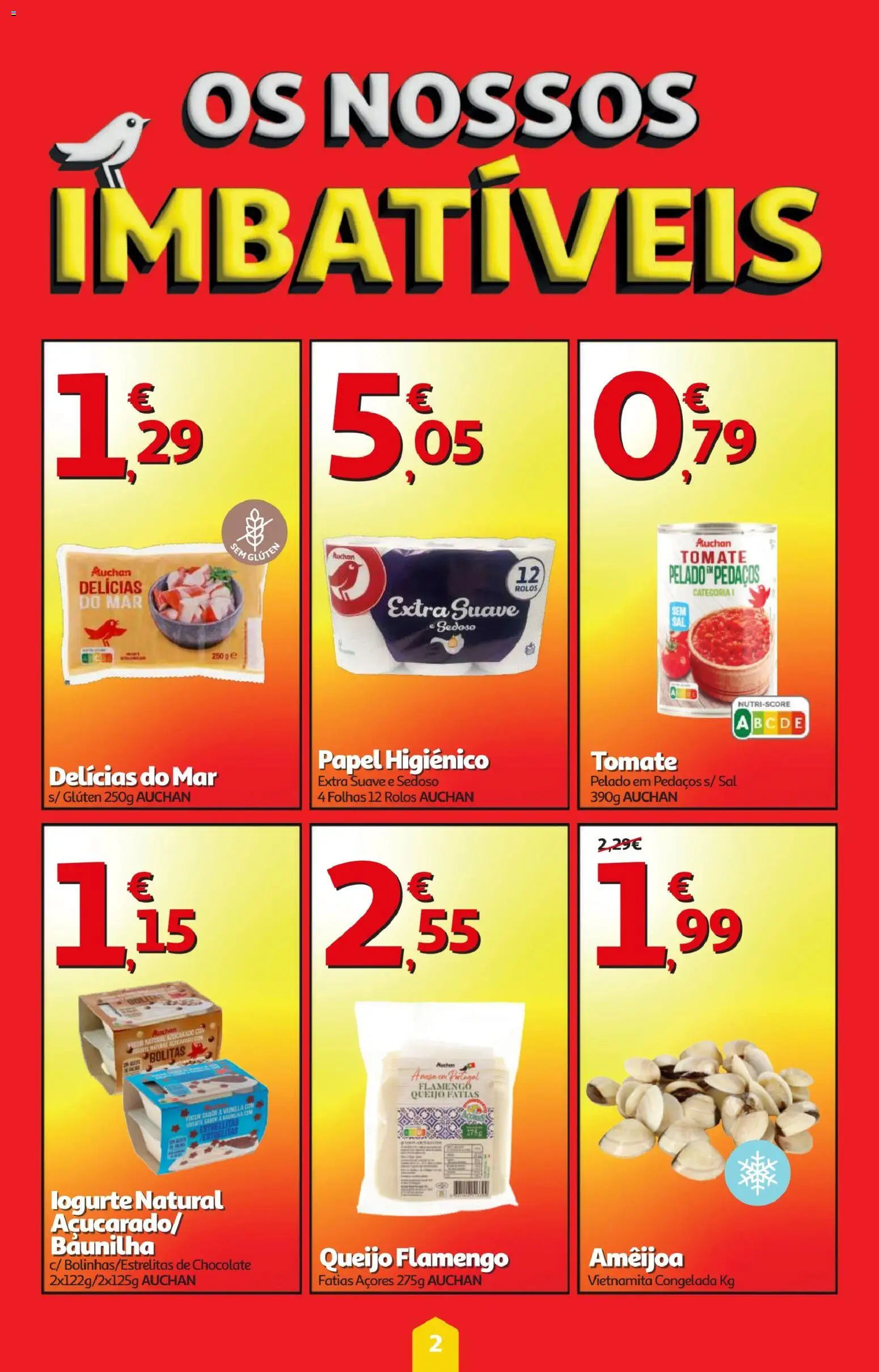 Minipreço folheto │ válido de 23.04.2026 | Página: 2 | Produtos: Papel higiénico, Sal, Chocolate, Tomate