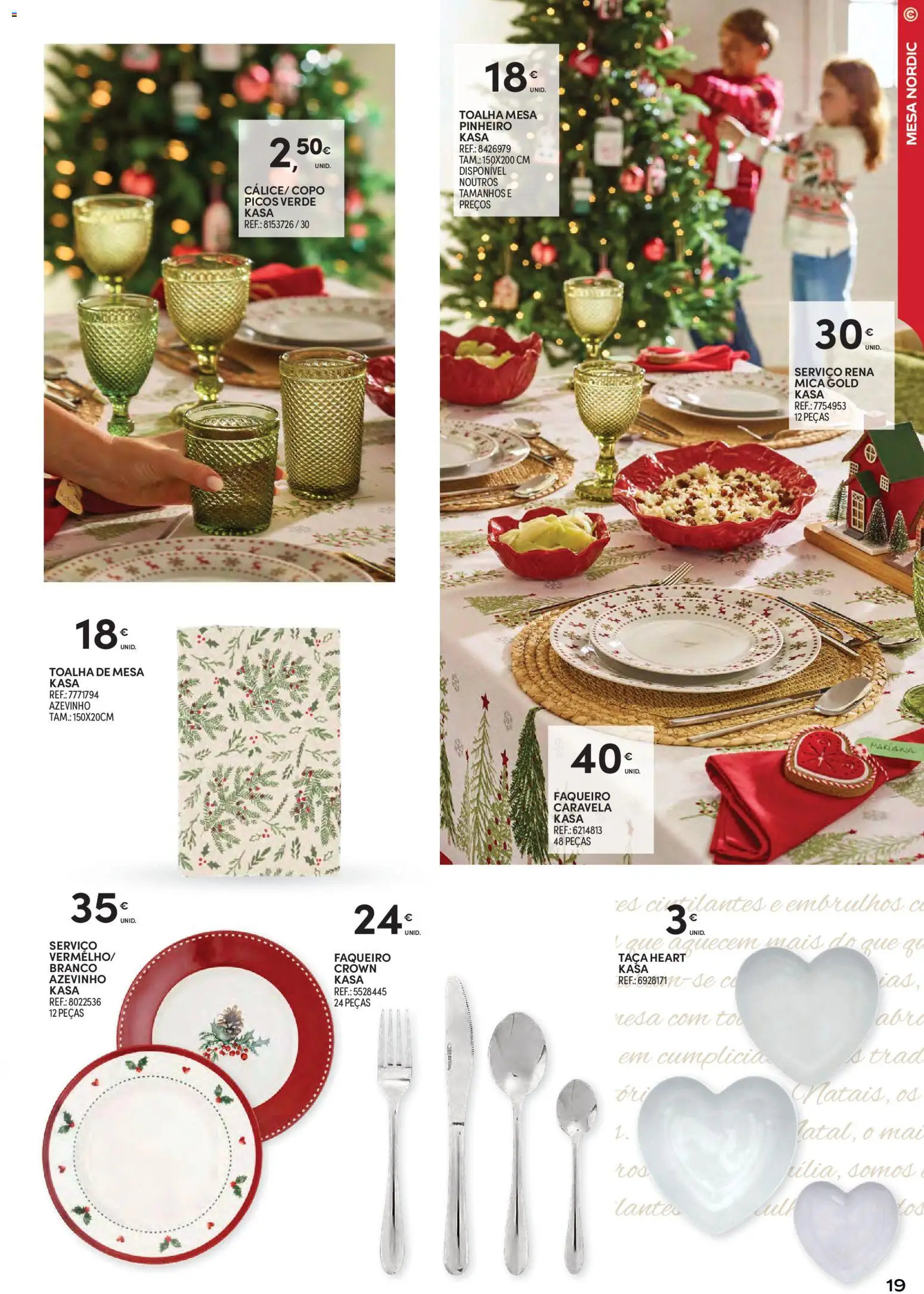 Continente - Natal │ válido de 11.11.2025 | Página: 19 | Produtos: Mesa, Toalha de mesa