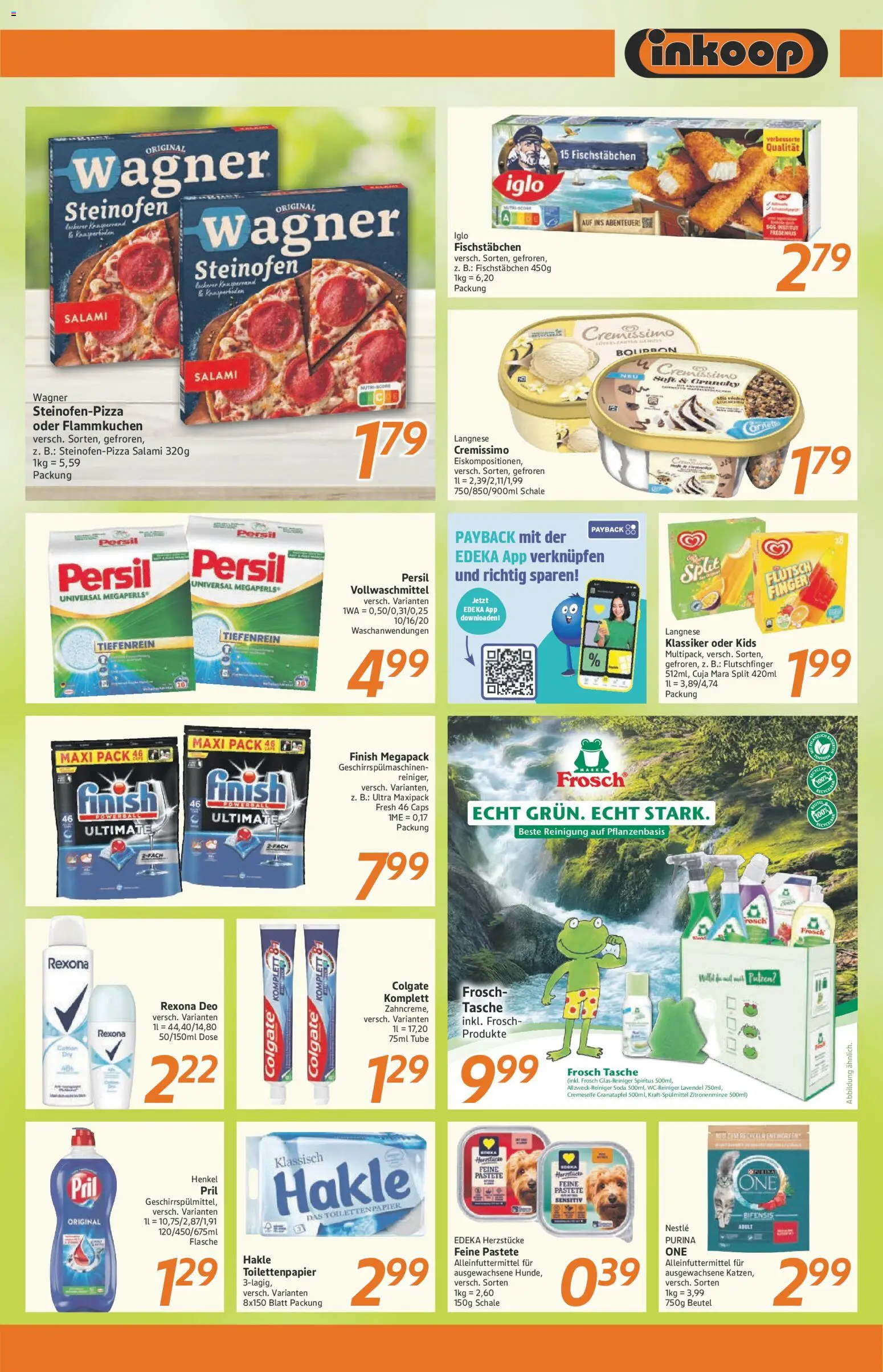 Inkoop Prospekt – gültig ab 07.04.2026 | Seite: 6 | Produkte: Langnese, Fischstabchen, Salami, Pril