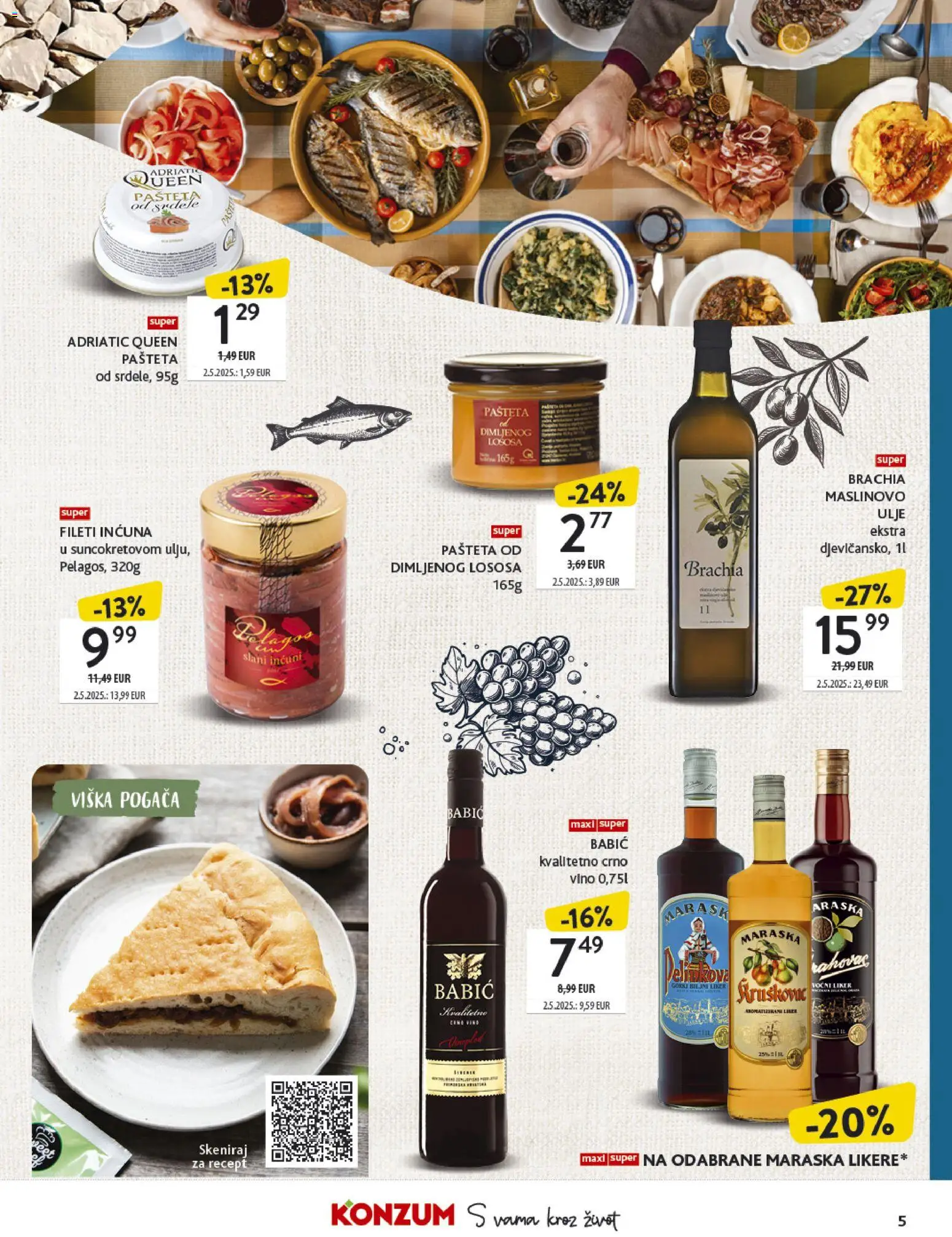 Konzum katalog | vrijedi od 27.10.2025 | Stranica: 5 | Proizvodi: Ulje, Vino, Pašteta, Liker
