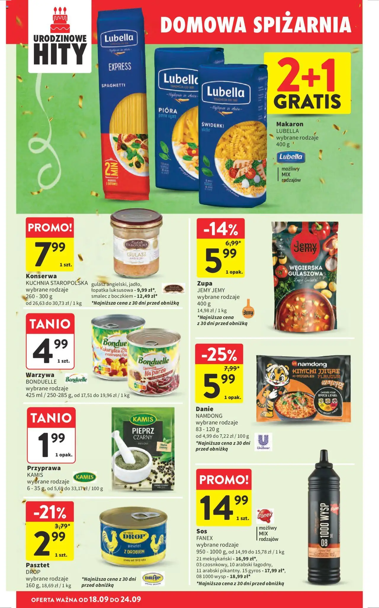 Intermarche Gazetka od 18.09.2025 | Strona: 36 | Produkty: Zupa, Makaron, Warzywa, Pieprz