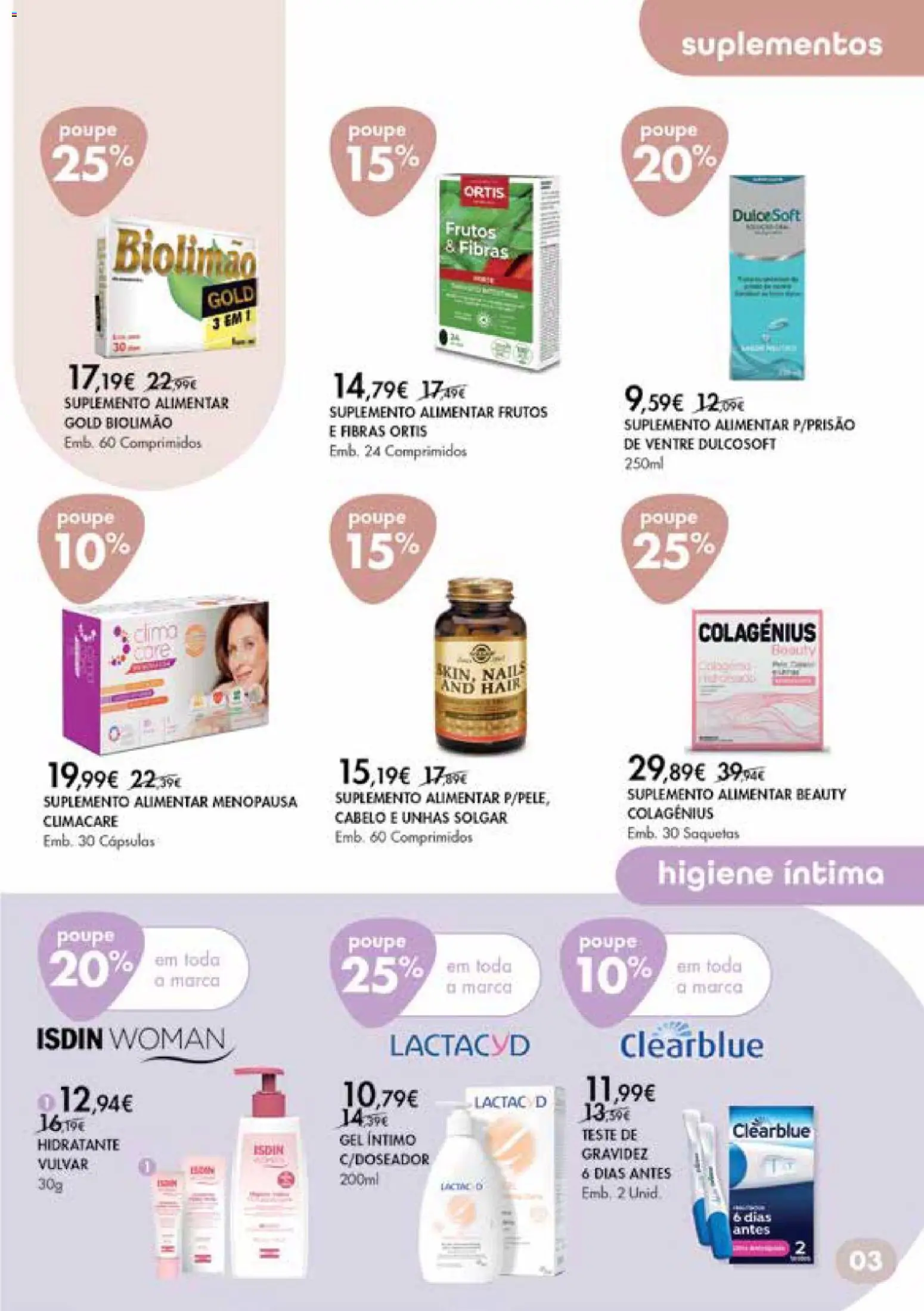 Pingo Doce Bem Estar Mulher Corners │ válido de 03.03.2026 | Página: 3 | Produtos: Teste de gravidez