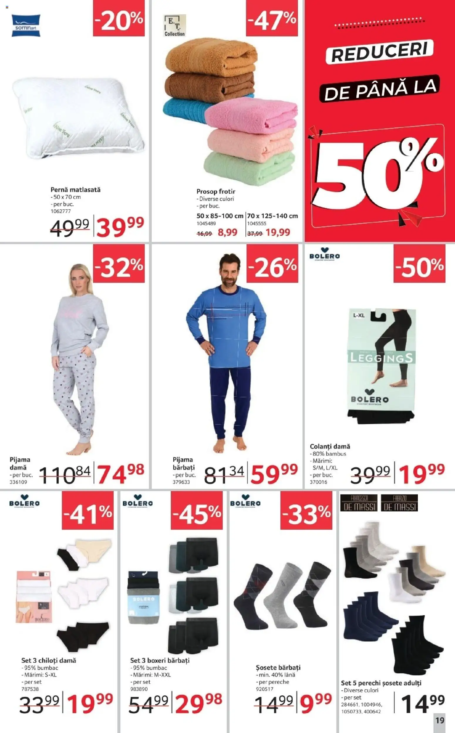 Noul catalog Selgros – valabil de la 02.01.2026 | Pagină: 19 | Produse: Chiloți, Șosete, Colanți, Boxeri