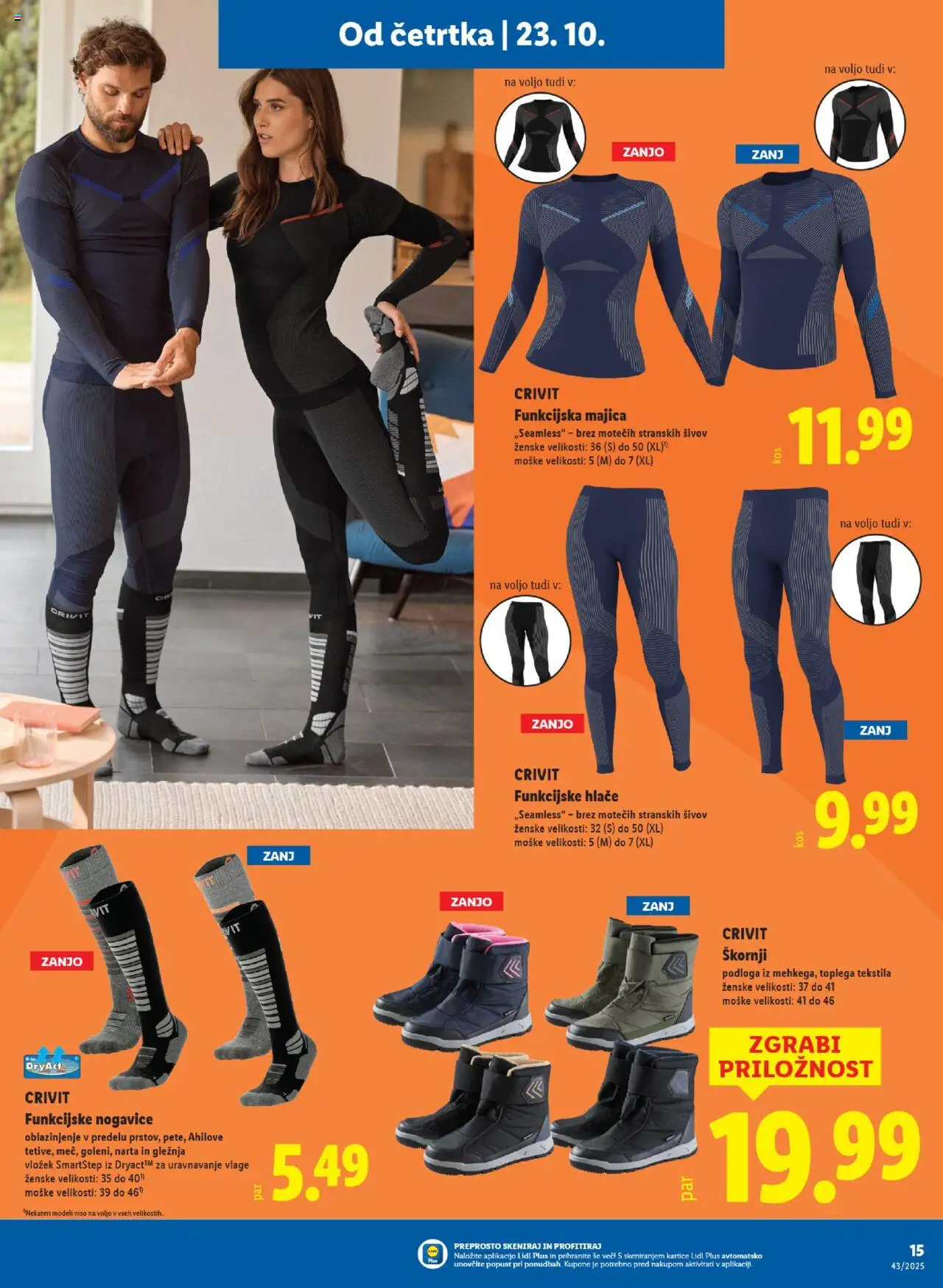 Novi Lidl katalog ponudbe – veljaven od 23.10.2025 | Stran: 33 | Izdelki: Podloga, Majica, Hlace, Nogavice