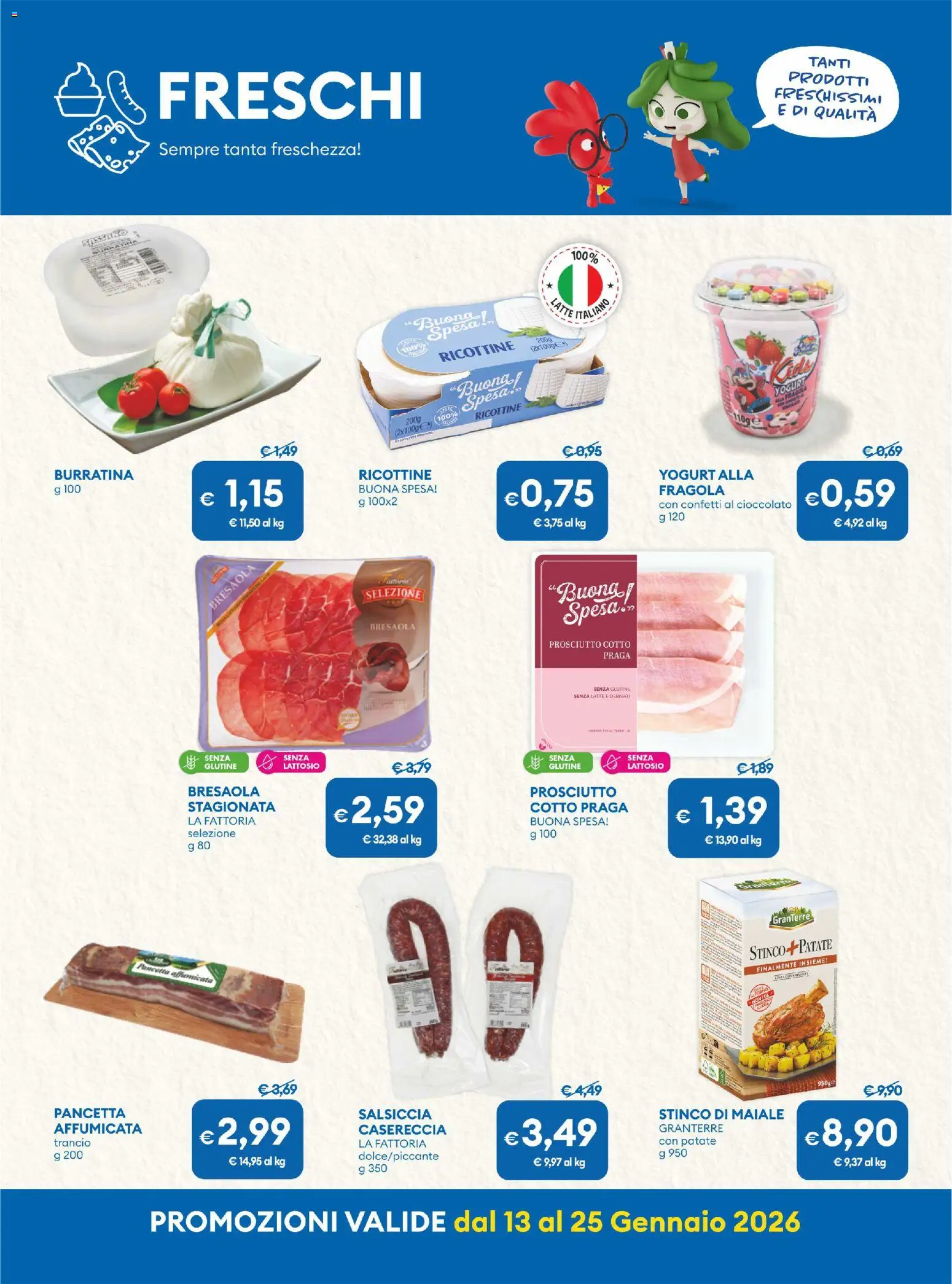 Volantino MD Discount del 13.01.2026 | Pagina: 14 | Prodotti: Cioccolato, Maiale, Patate, Prosciutto