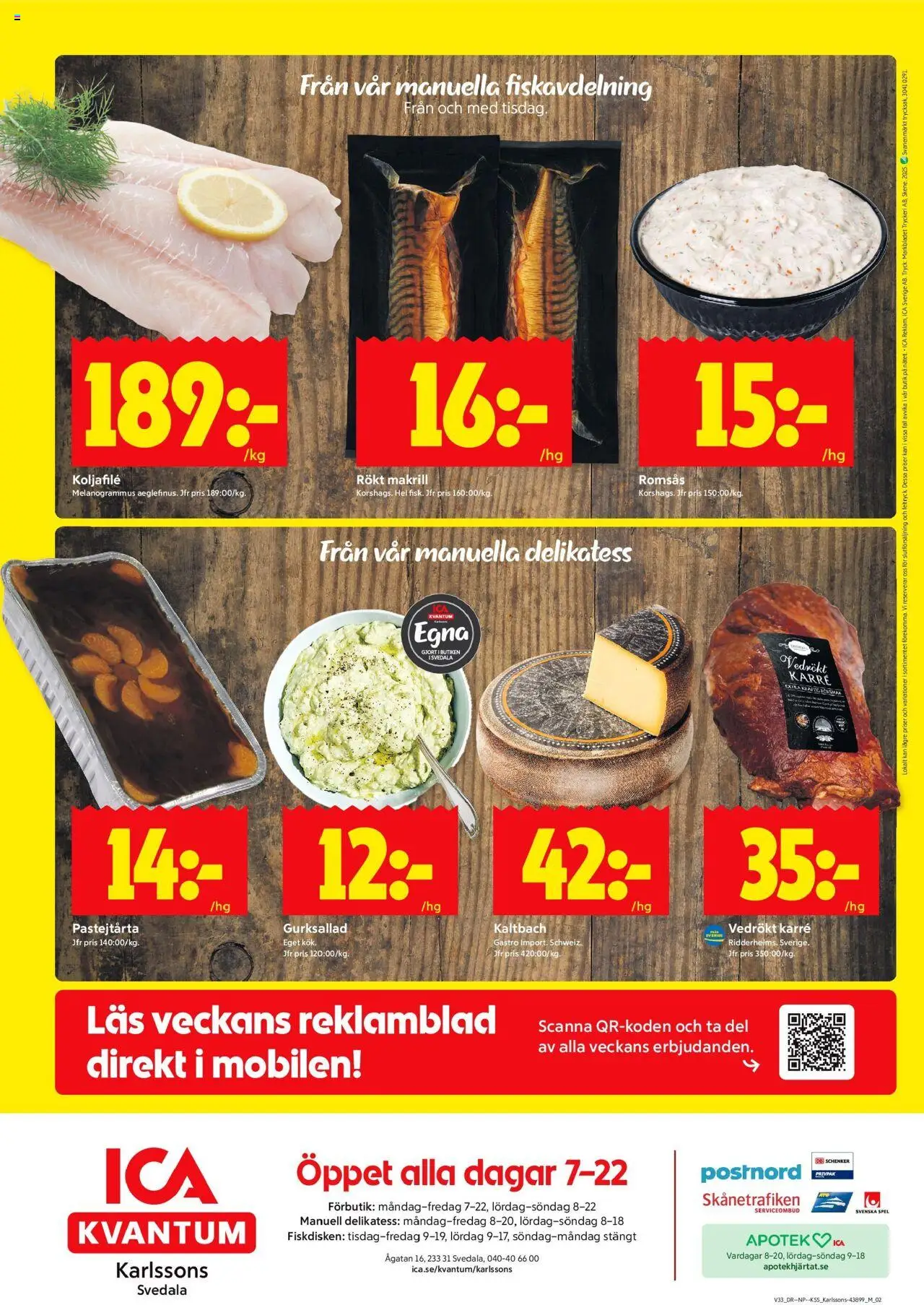 ICA Kvantum reklamblad aktuell från 11.08.2025 | Sida: 12 | Produkter: Romsås, Spel
