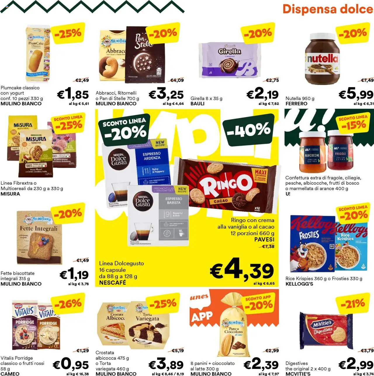 Volantino Unes del 13.08.2025 | Pagina: 9 | Prodotti: Yogurt, Arance, Latte, Nutella