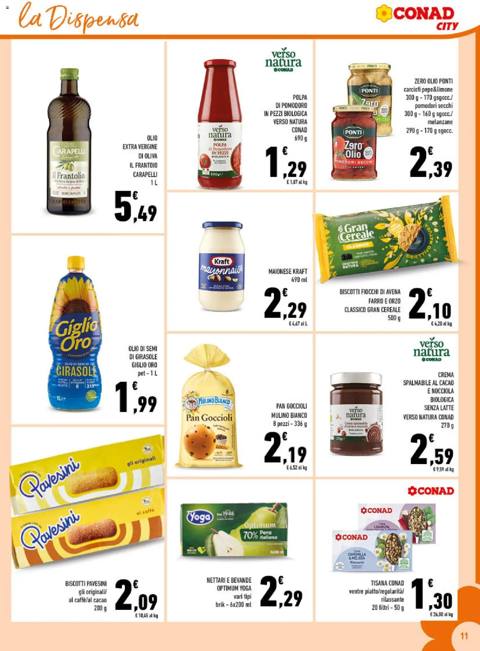 Volantino Conad del 08.04.2026 | Pagina: 11 | Prodotti: Fiocchi, Latte, Olive, Carciofi