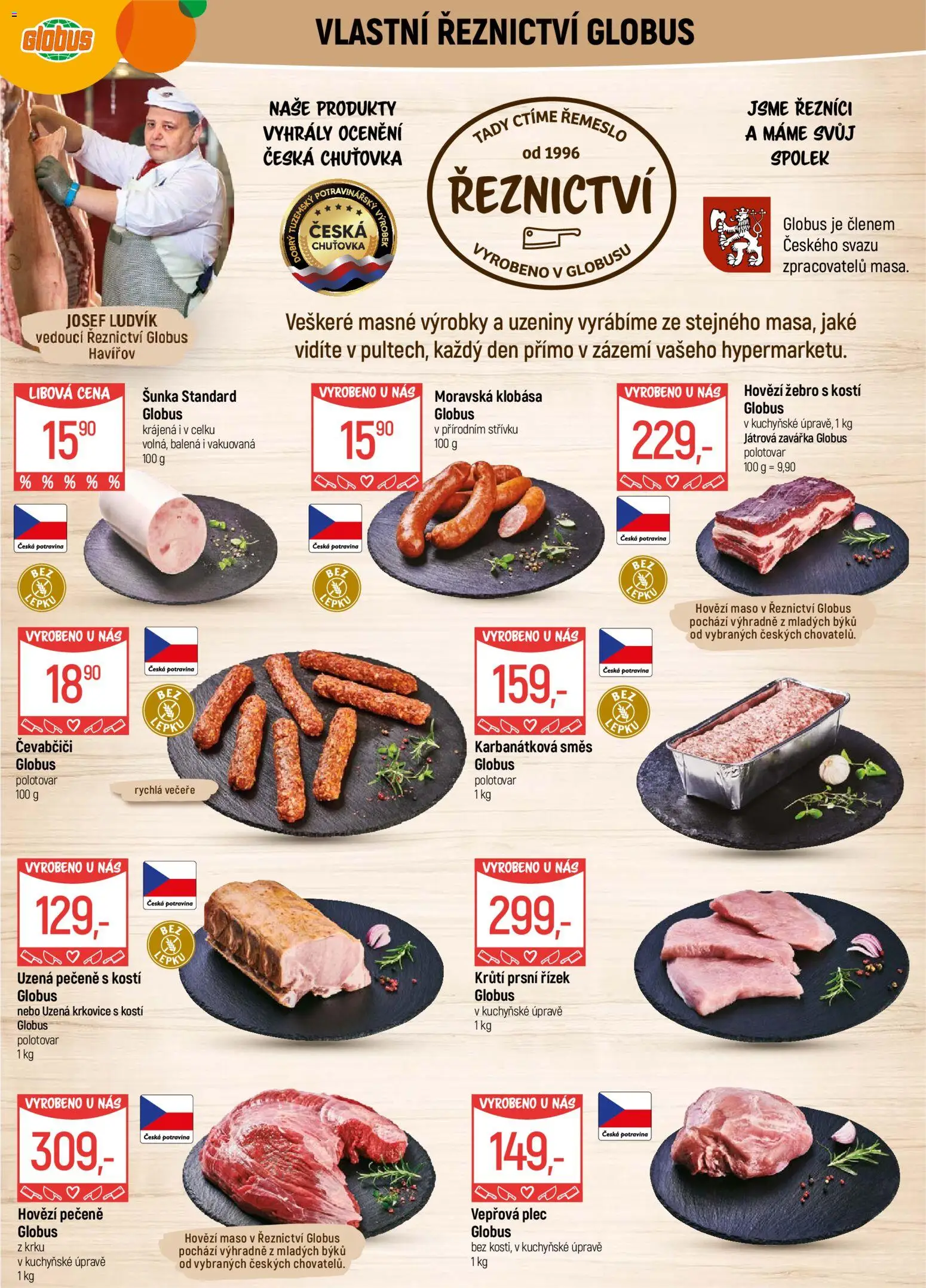 Globus leták - Havířov od 29.10.2025 | Strana: 7 | Produkty: Hovězí, Šunka, Maso, Uzená krkovice