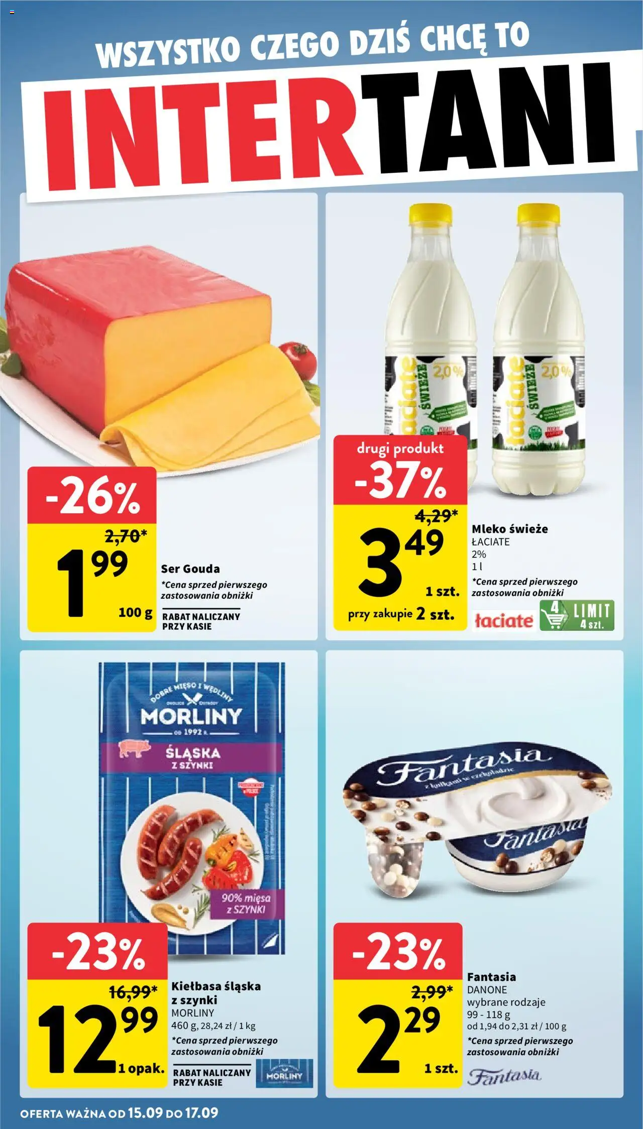 Intermarche Gazetka od 11.09.2025 | Strona: 38 | Produkty: Mięso, Kiełbasa śląska, Ser, Wędliny