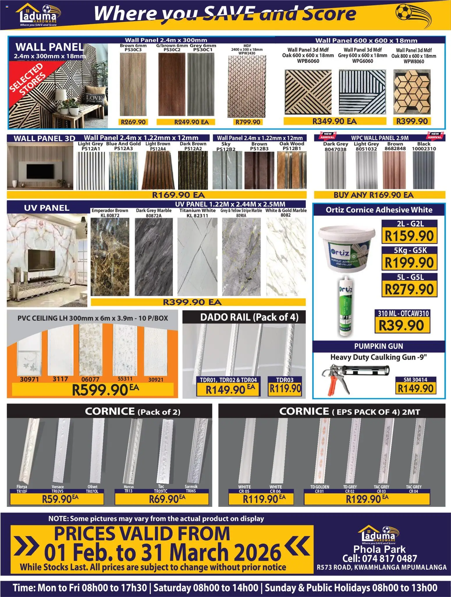 New Laduma Hardware catalogue – valid from 01.02.2026 | Page: 16 | Products: Light, Adhesive