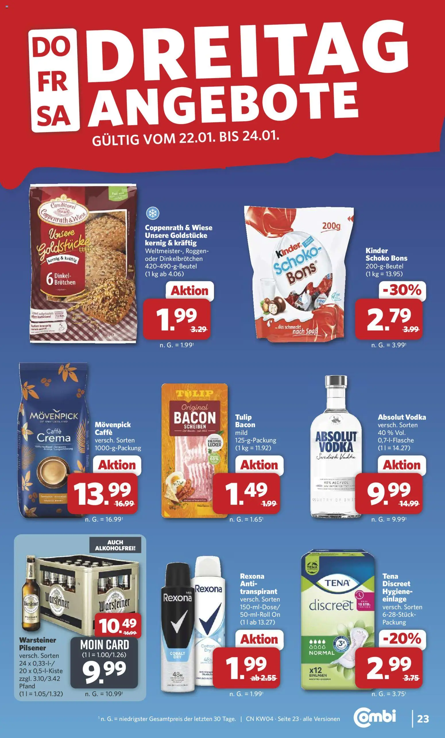 Combi Prospekt 	 – gültig ab 19.01.2026 | Seite: 23 | Produkte: Warsteiner, Vodka