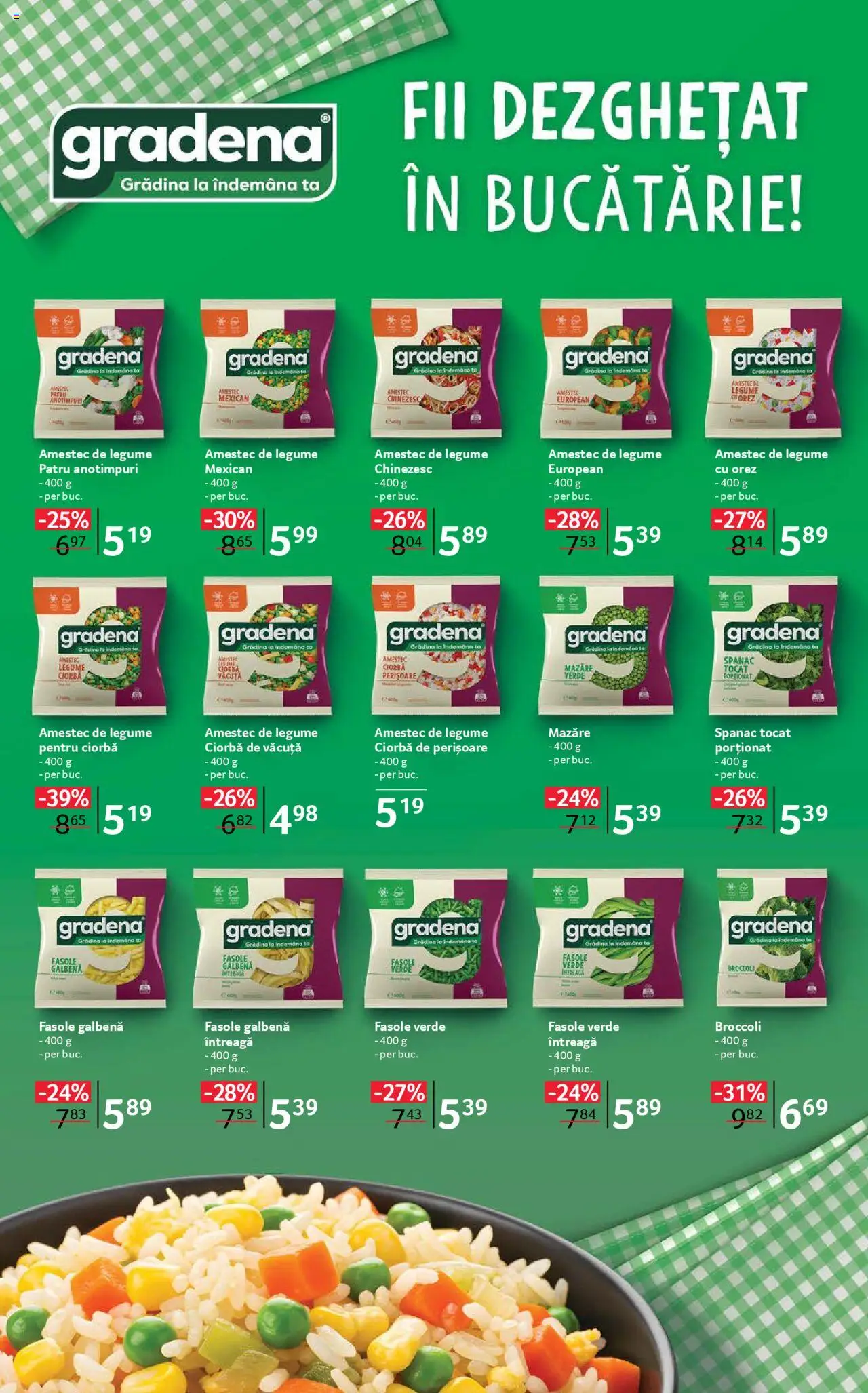Noul catalog Selgros – valabil de la 19.09.2025 | Pagină: 11 | Produse: Mazăre, Orez, Fasole verde, Legume