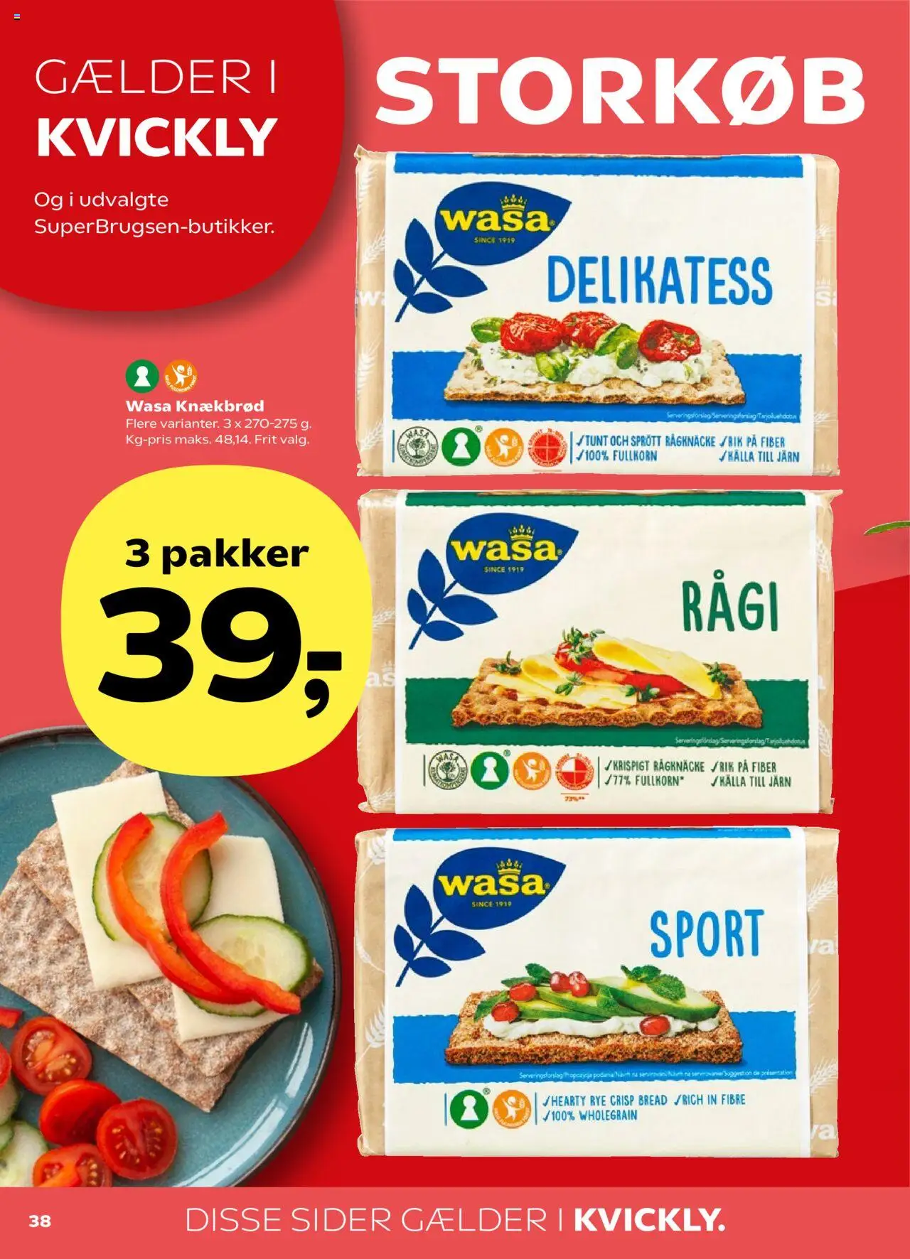 Kvickly Tilbudsavis gyldig fra 06.06.2025 | Side: 40 | Produkter: Knækbrød