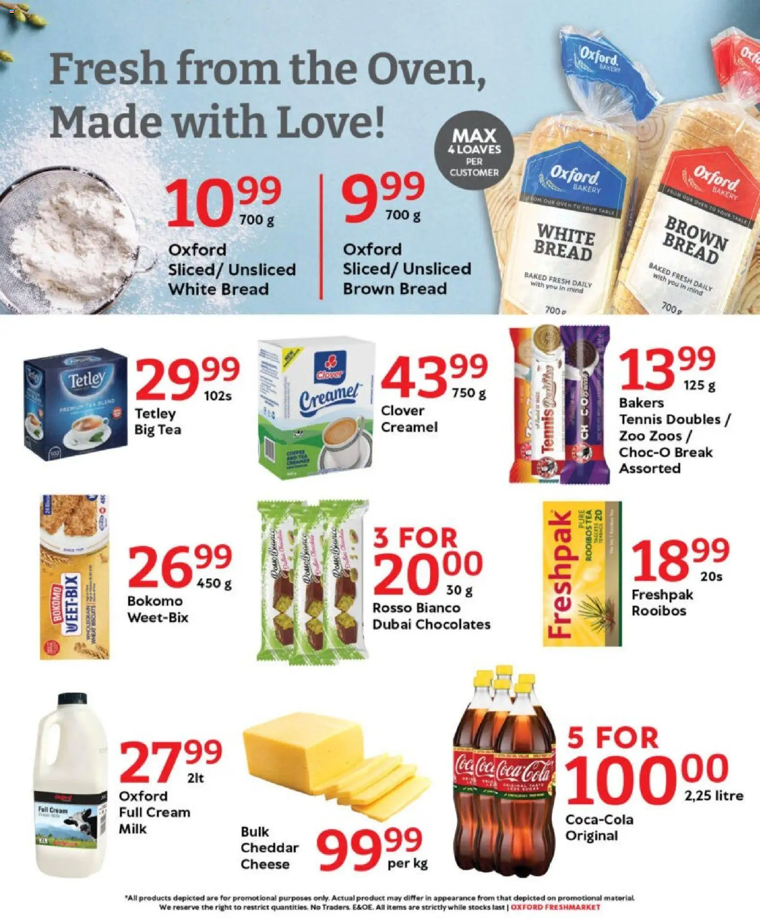 New Oxford Freshmarket catalogue – valid from 10.11.2025 | Page: 7 | Products: Bakery, Milk, Biscuits, Tea
