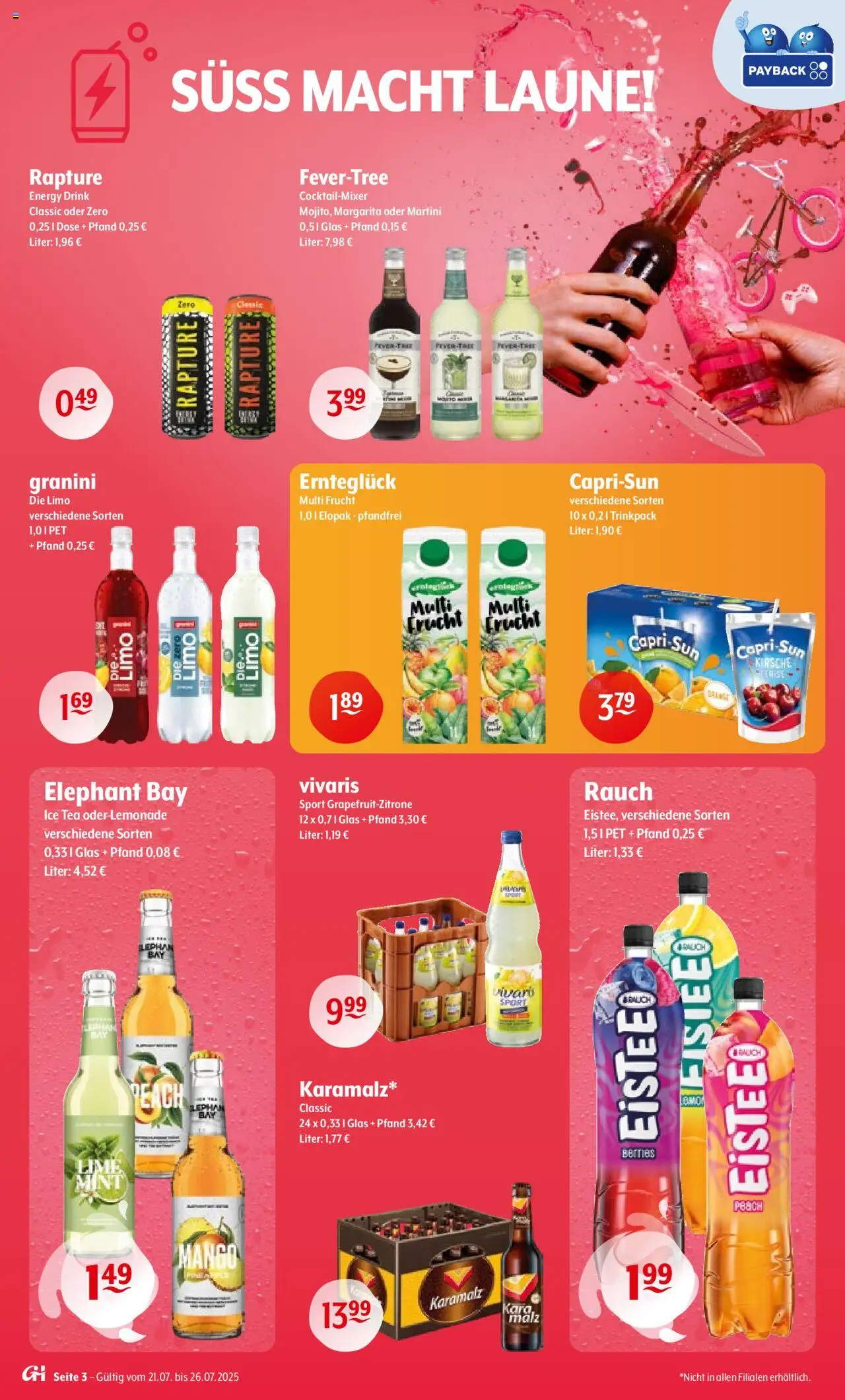 Getränke Hoffmann Prospekt - gültig ab dem 21.07.2025 | Seite: 3 | Produkte: Martini, Energy, Granini