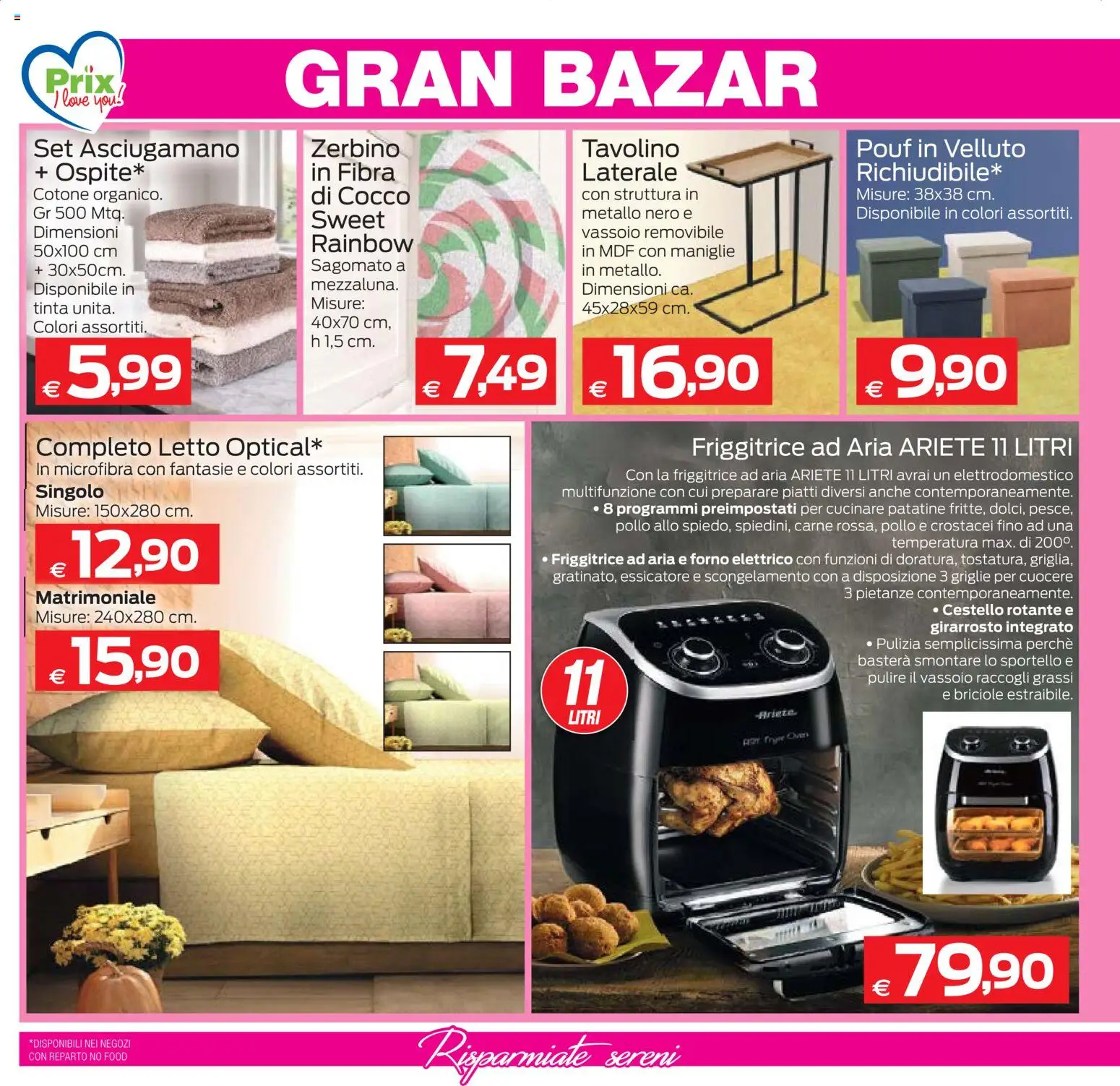 Volantino Prix del 27.03.2026 | Pagina: 21 | Prodotti: Friggitrice ad aria, Pollo, Asciugamano, Forno elettrico