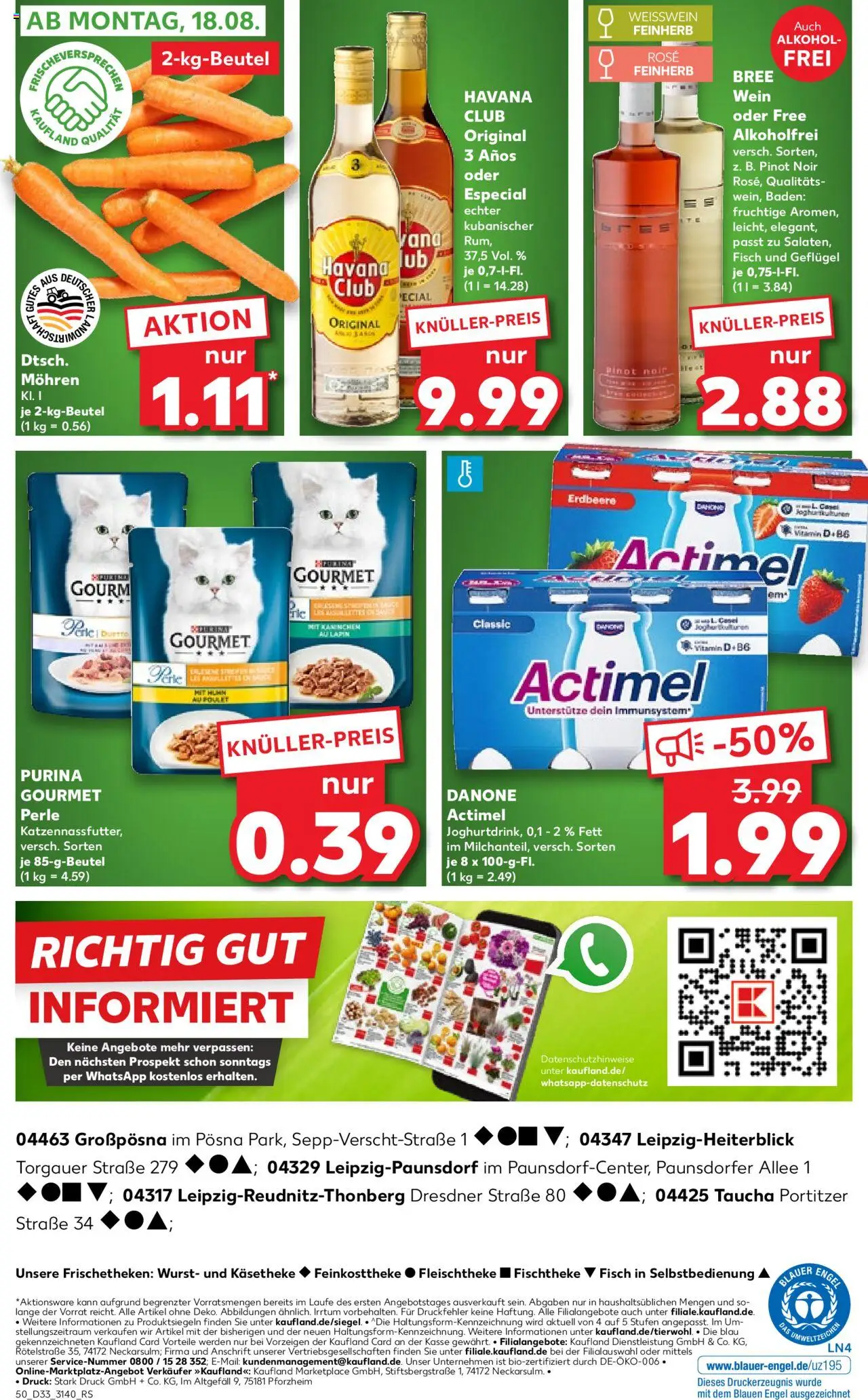 Kaufland prospekt Leipzig	 - gültig ab dem 14.08.2025 | Seite: 50 | Produkte: Weißwein, Rum, Bree, Wurst