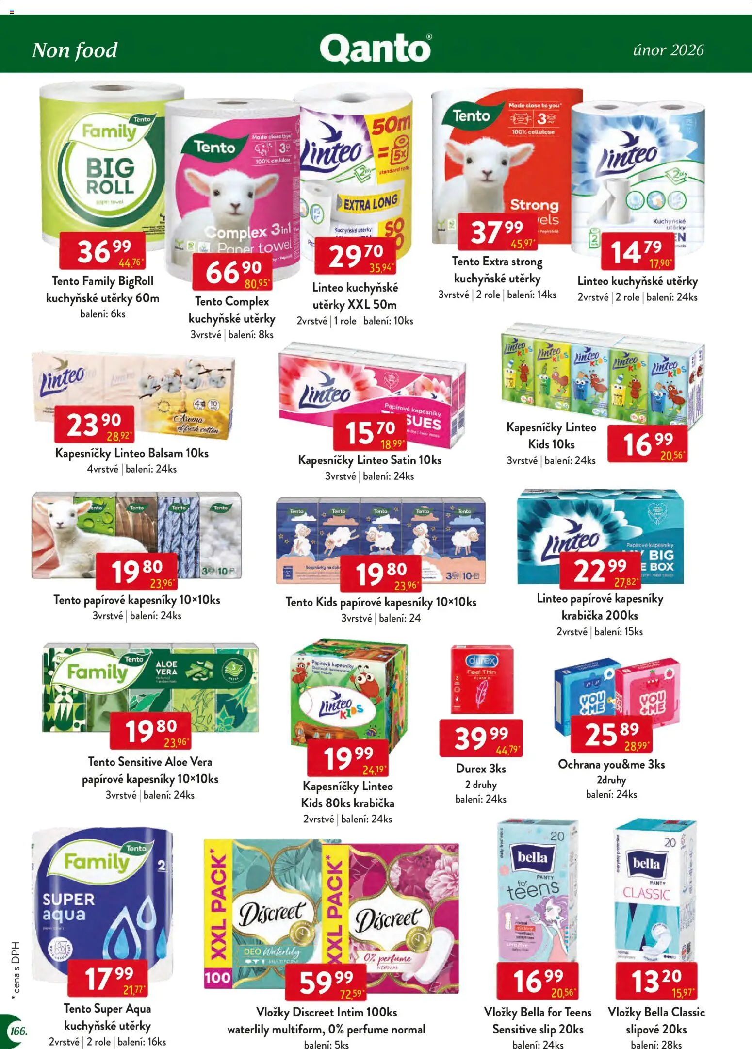 Astur & Qanto leták - Velkoobchod 02/2026 od 01.02.2026 | Strana: 166 | Produkty: Vložky, Utěrky, Papírové kapesníky, Rios