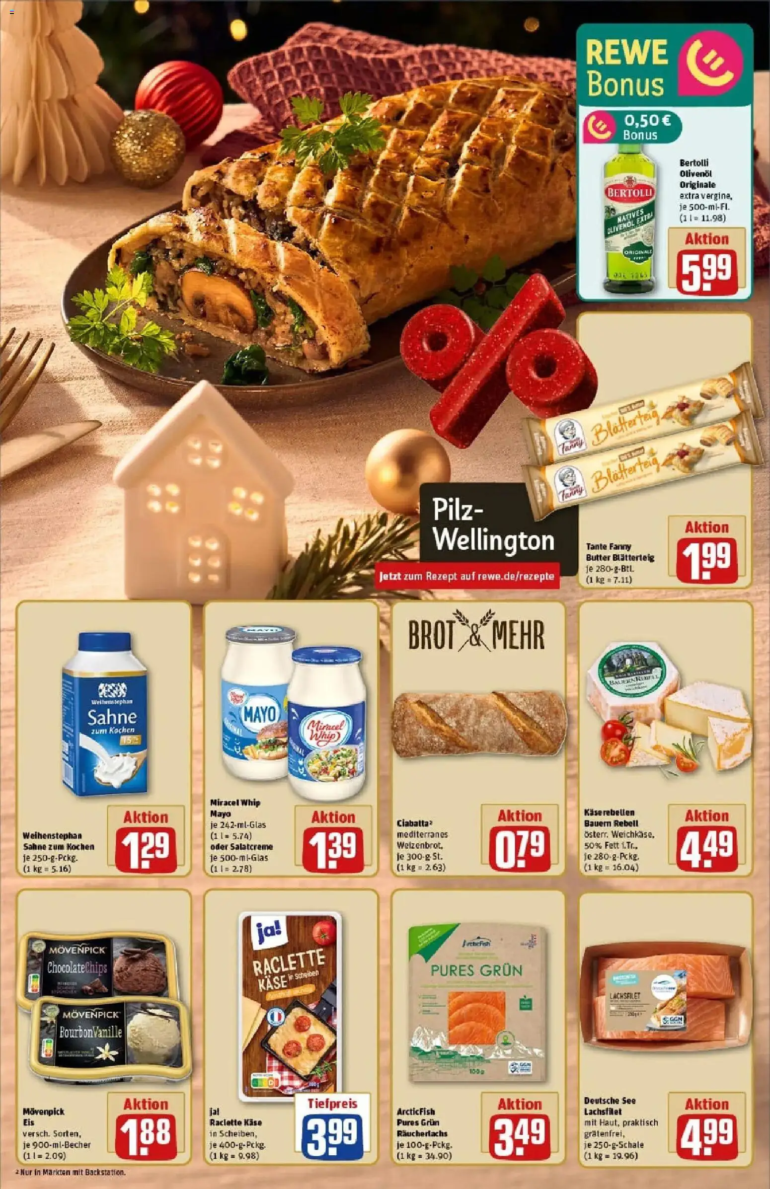 Rewe prospekt Trebbin	 – gültig ab 07.12.2025 | Seite: 5 | Produkte: Käse, Mayonnaise, Brot, Raclette