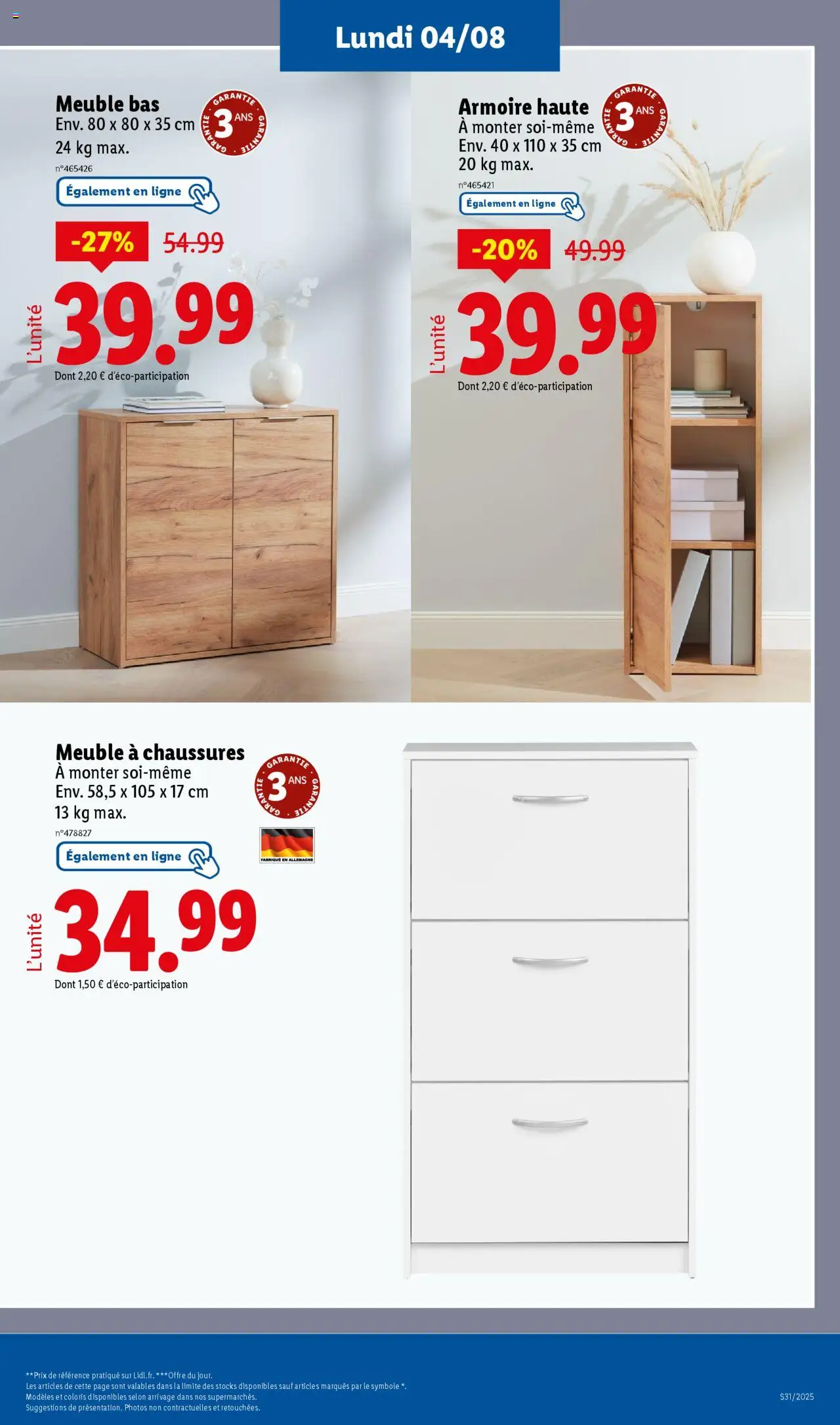  | Page: 9 | Produits: Meuble, Meuble bas, Meuble à chaussures, Armoire