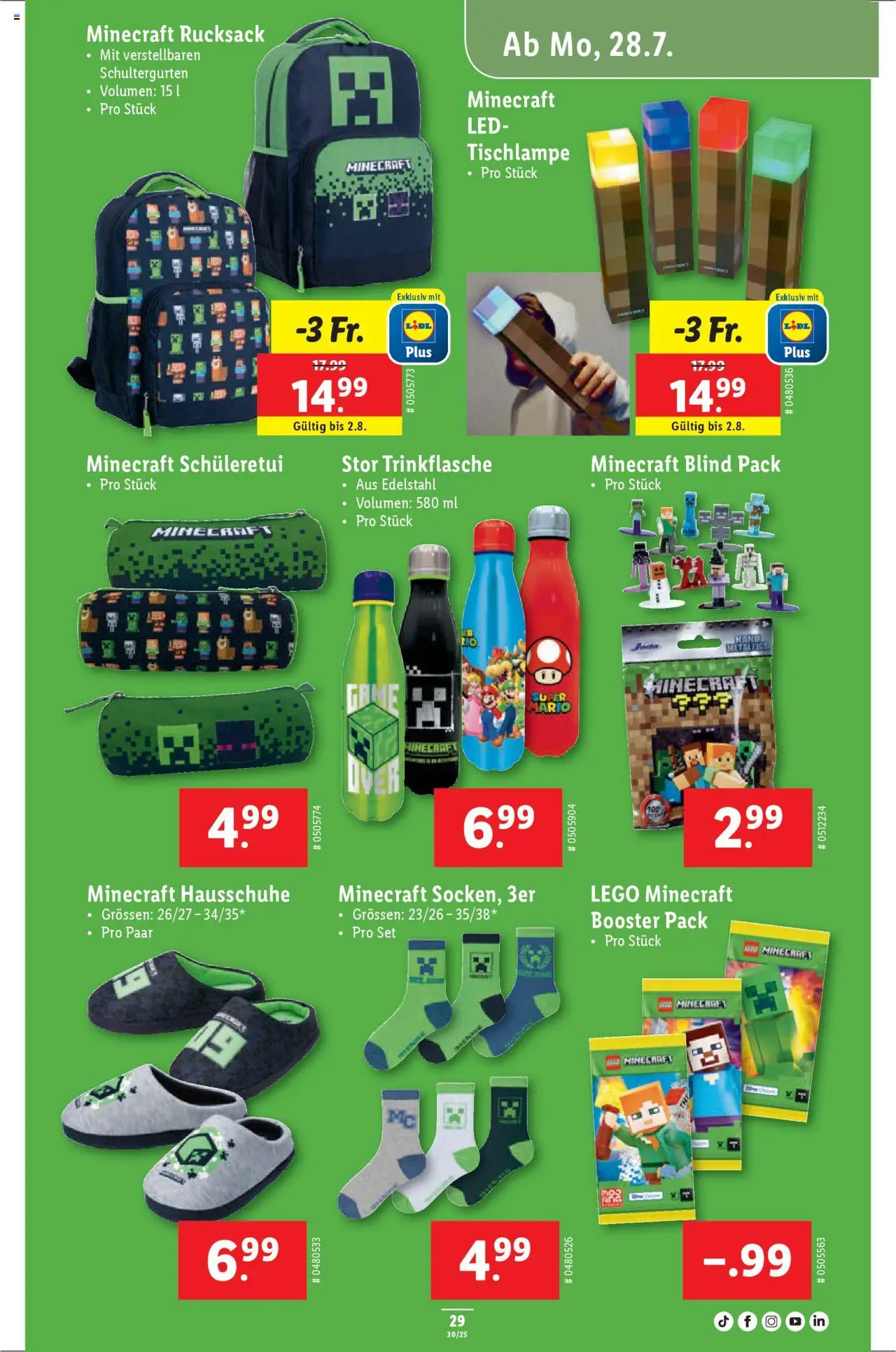 Lidl Aktionen ab 24.07.2025 | Seite: 31 | Produkte: Hausschuhe, Rucksack