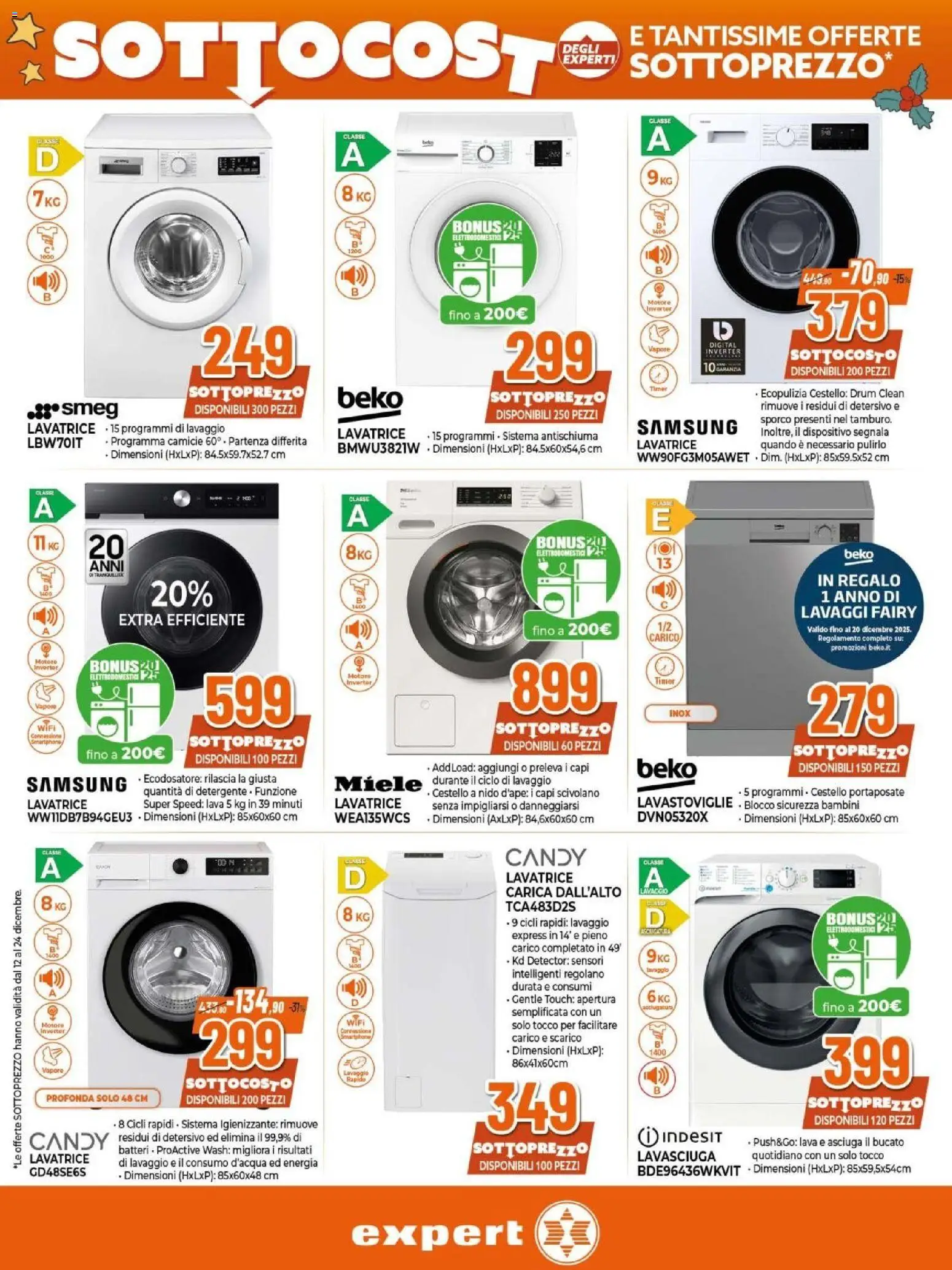 Volantino Expert del 12.12.2025 | Pagina: 25 | Prodotti: Detergente, Lavatrice, Portaposate, Samsung
