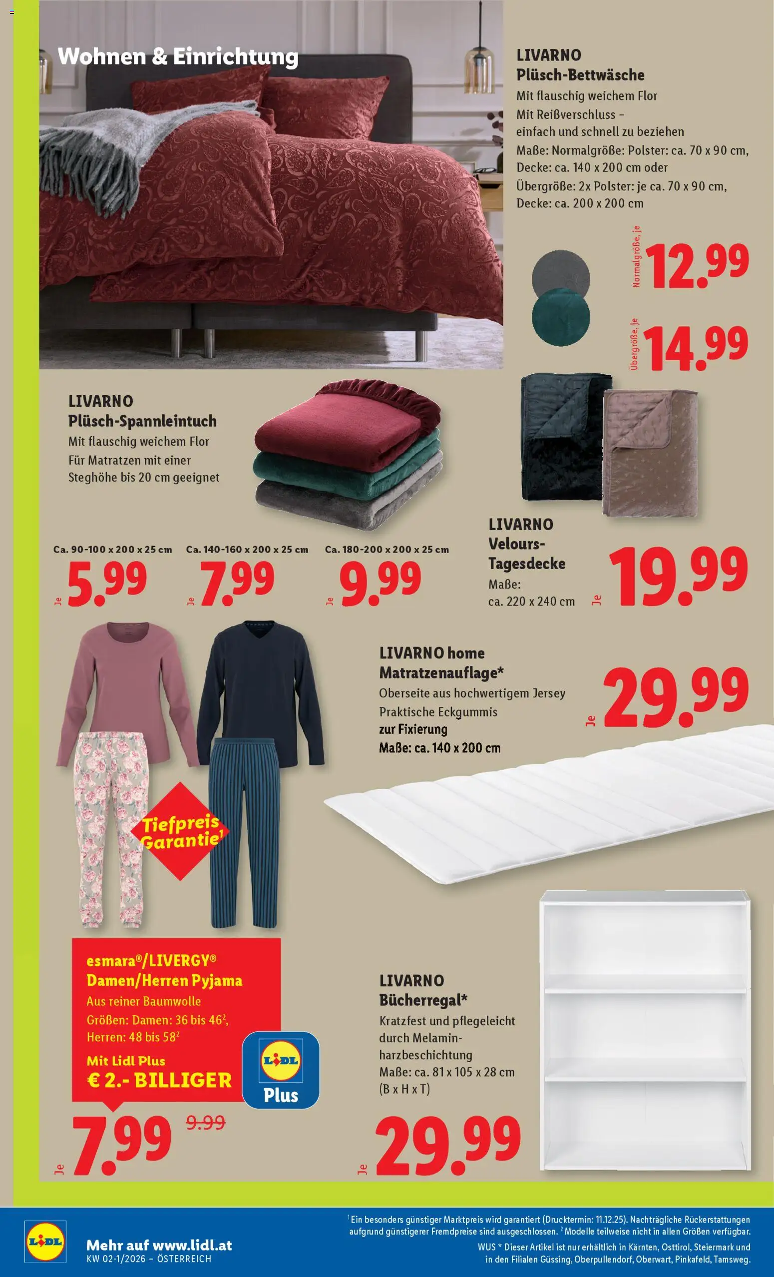 Lidl Oberpullendorf, Güssing, Oberwart gültig ab 02.01.2026 | Seite: 28 | Produkte: Pyjama, Decke