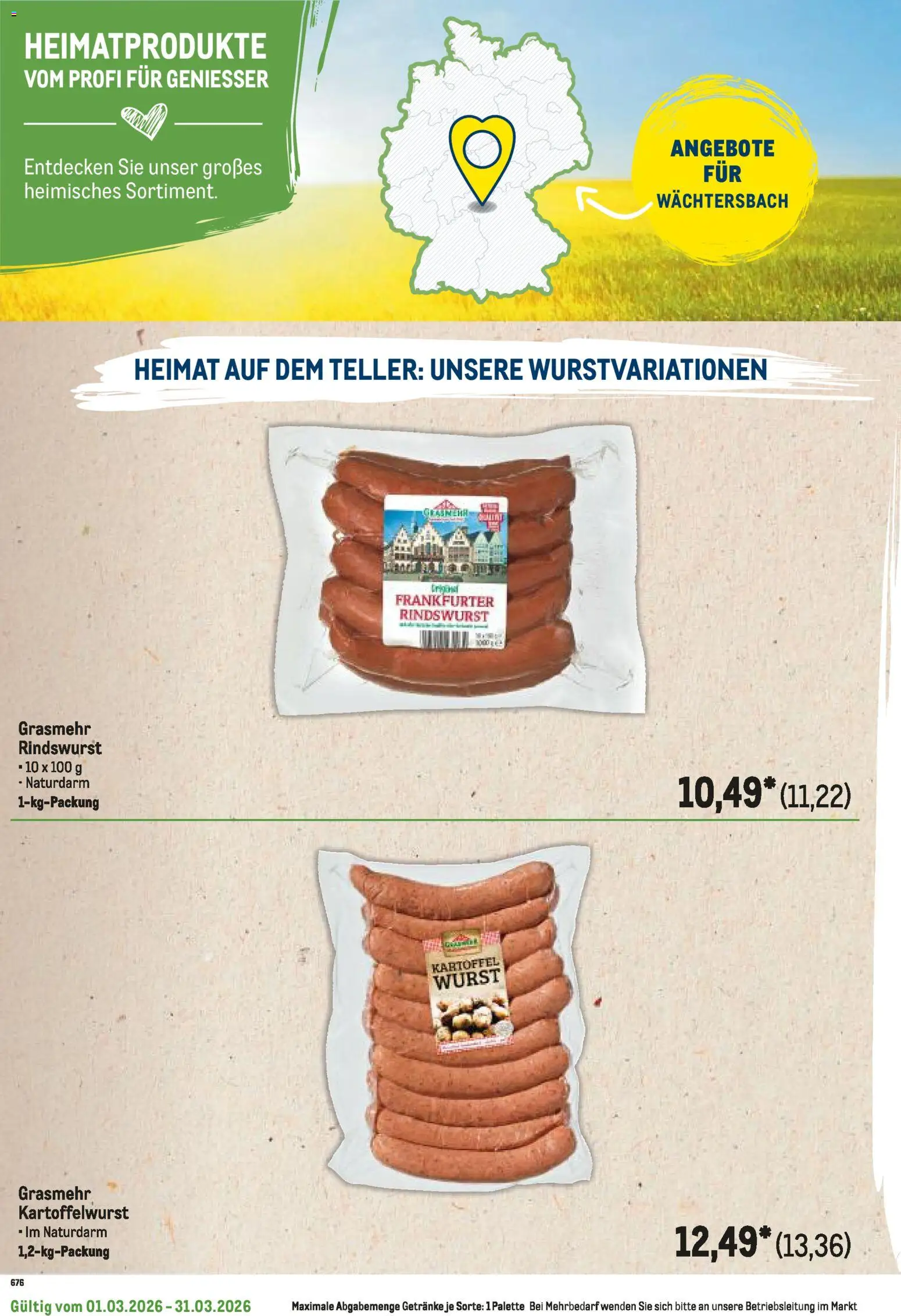 Metro Regionaler Flyer – gültig ab 01.03.2026 | Seite: 60 | Produkte: Wurst