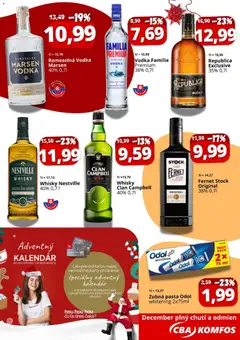 CBA Komfos leták platný od 01.12.2025 | Strana: 4 | Produkty: Božkov, Republica, Vodka, Fernet