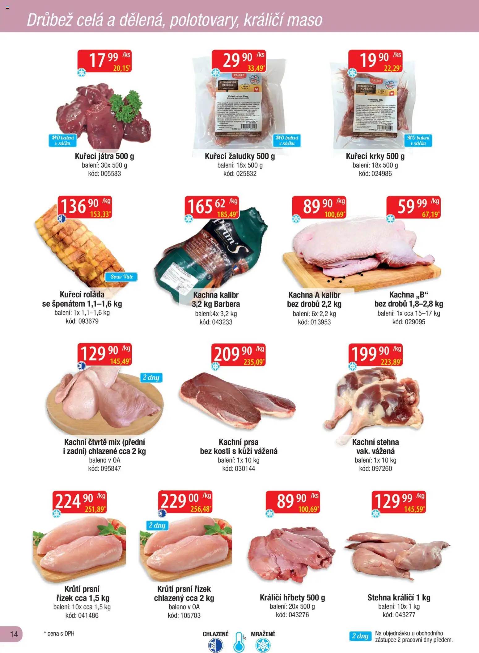 Astur & Qanto leták - Velkoobchod fresh 01/2026 od 01.01.2026 | Strana: 14 | Produkty: Kachni stehna, Kuřecí Játra, Kachna, Maso