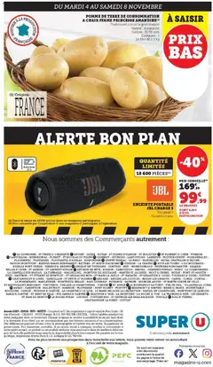 Super U - Prévisualisation de Super U catalogue valide à partir de 04.11.2025 | Page: 48 | Produits: Enceinte, Pomme de terre, Pomme de terre de consommation, Champagne