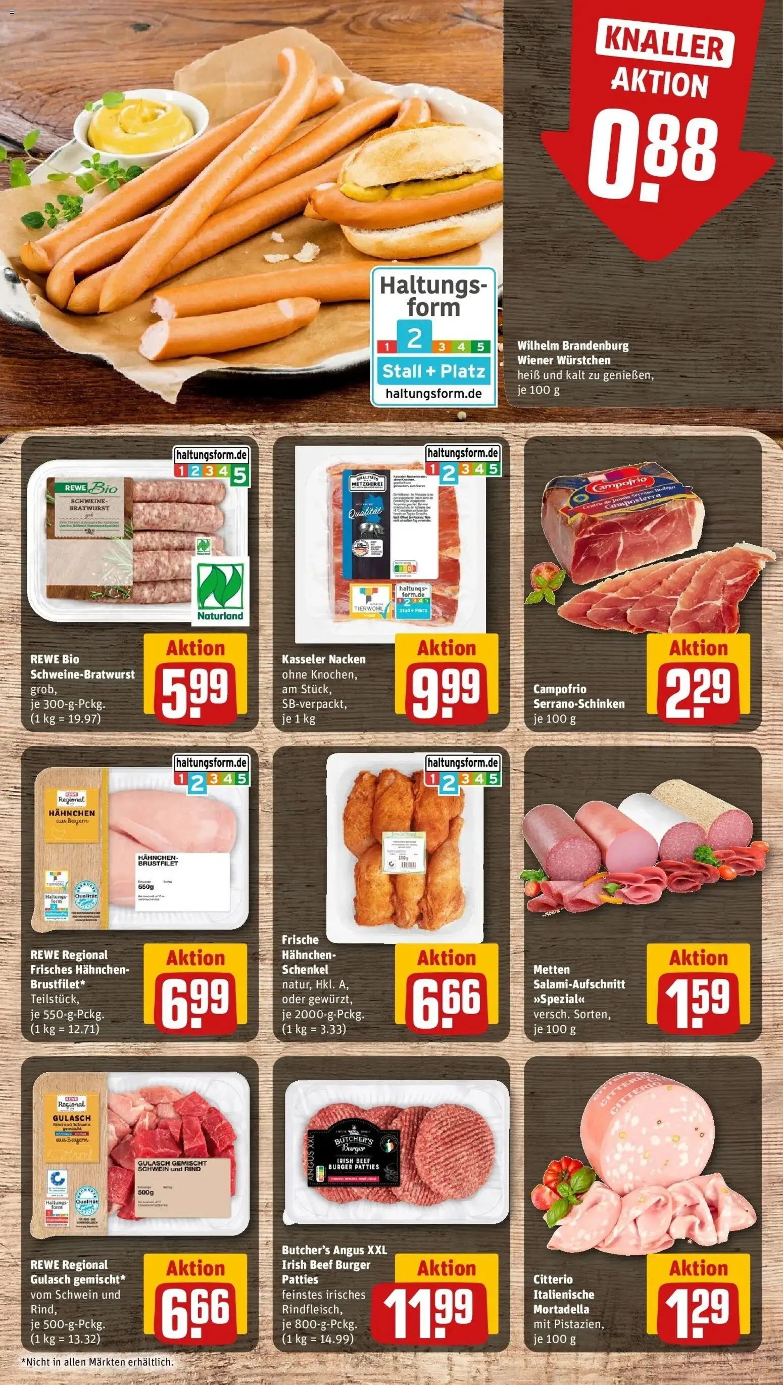 Rewe prospekt Füssen	 – gültig ab 16.02.2026 | Seite: 10 | Produkte: Hahnchen, Bratwurst, Burger, Kasseler nacken