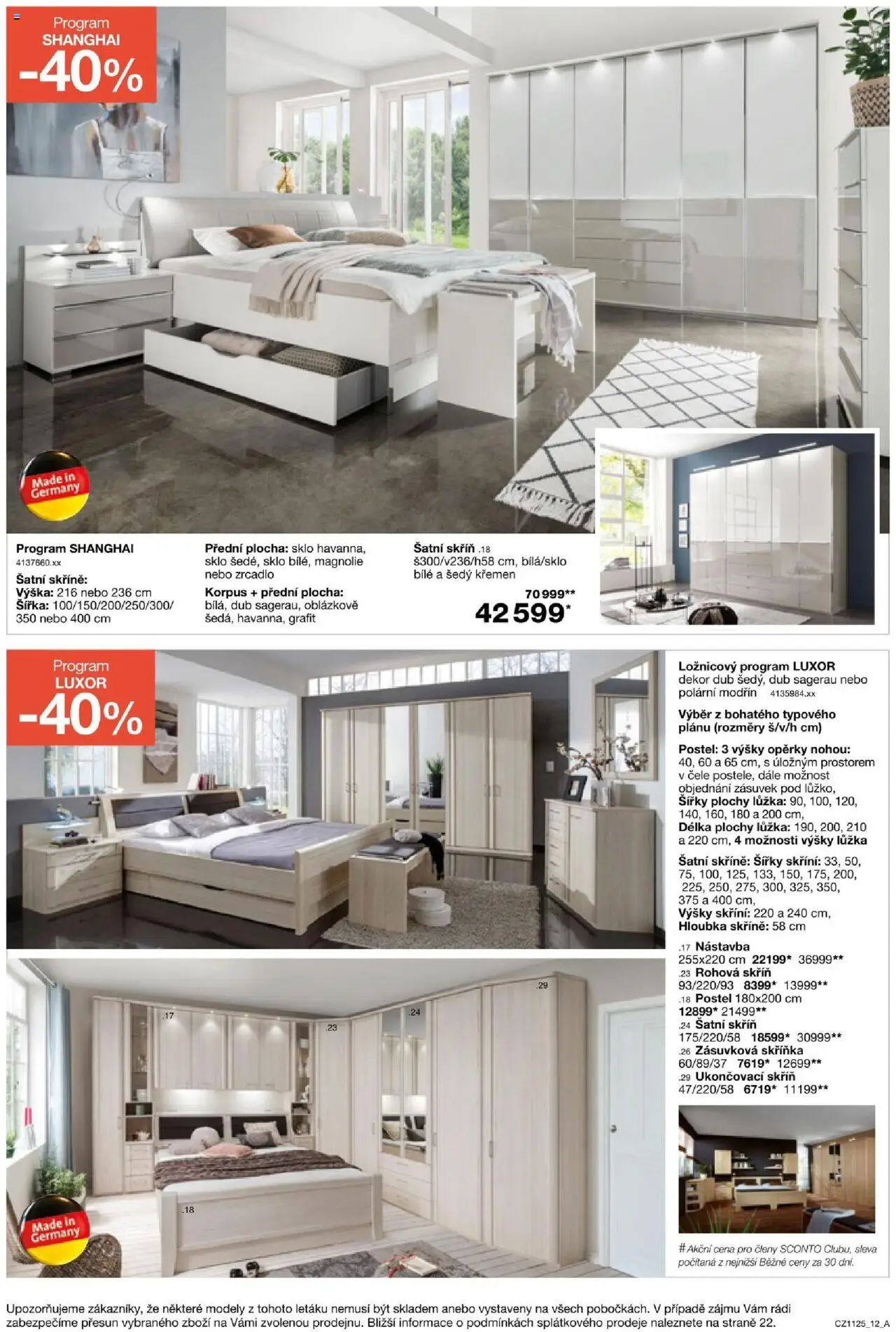 Sconto nábytek leták od 27.08.2025 | Strana: 12 | Produkty: Šatní skříň, Modely, Skříňka, Šatní skříně