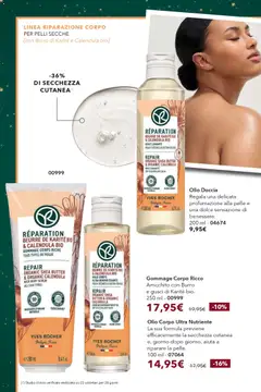 Anteprima del volantino Yves Rocher Catalogo Be Glow valido a partire dal 29.11.2025 | Pagina: 74 | Prodotti: Scrub, Olio corpo, Burro, Doccia