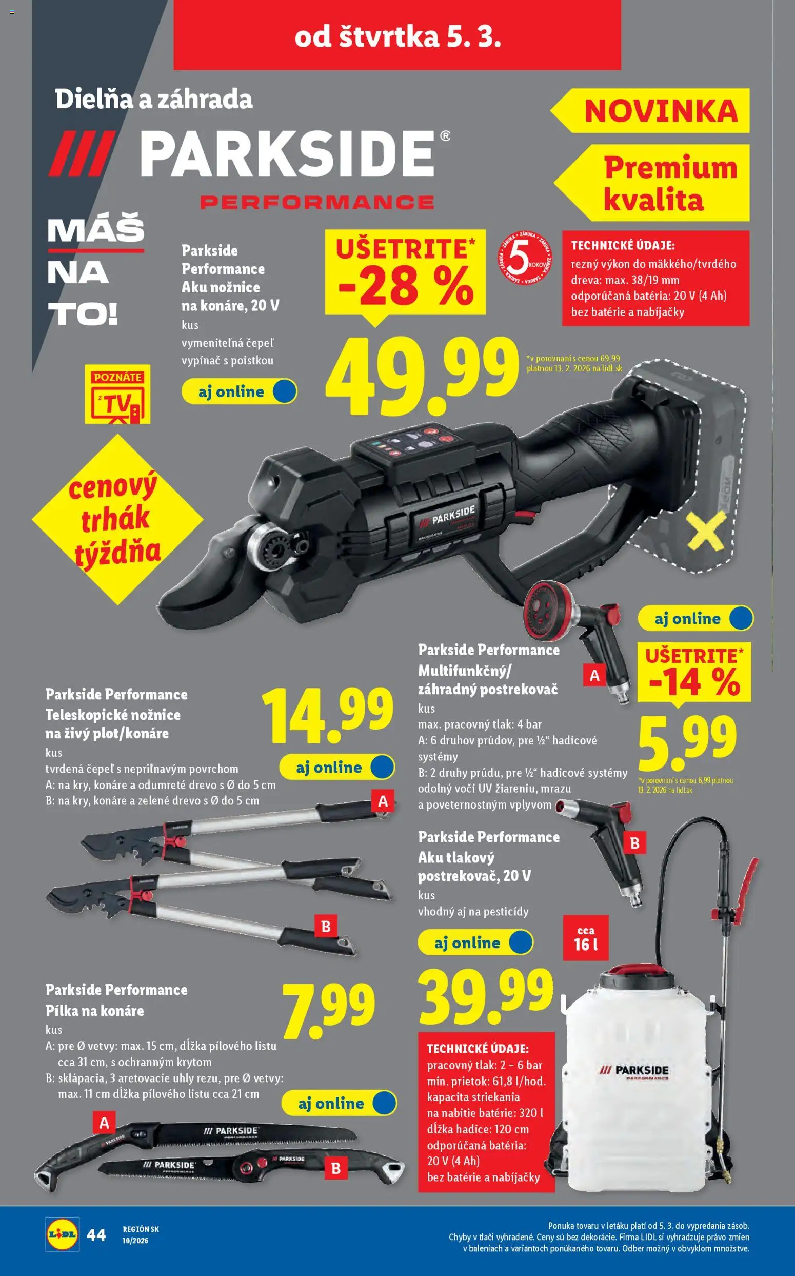 Nové Lidl akcie – leták je platný od 02.03.2026 | Strana: 92 | Produkty: Aku, Parkside