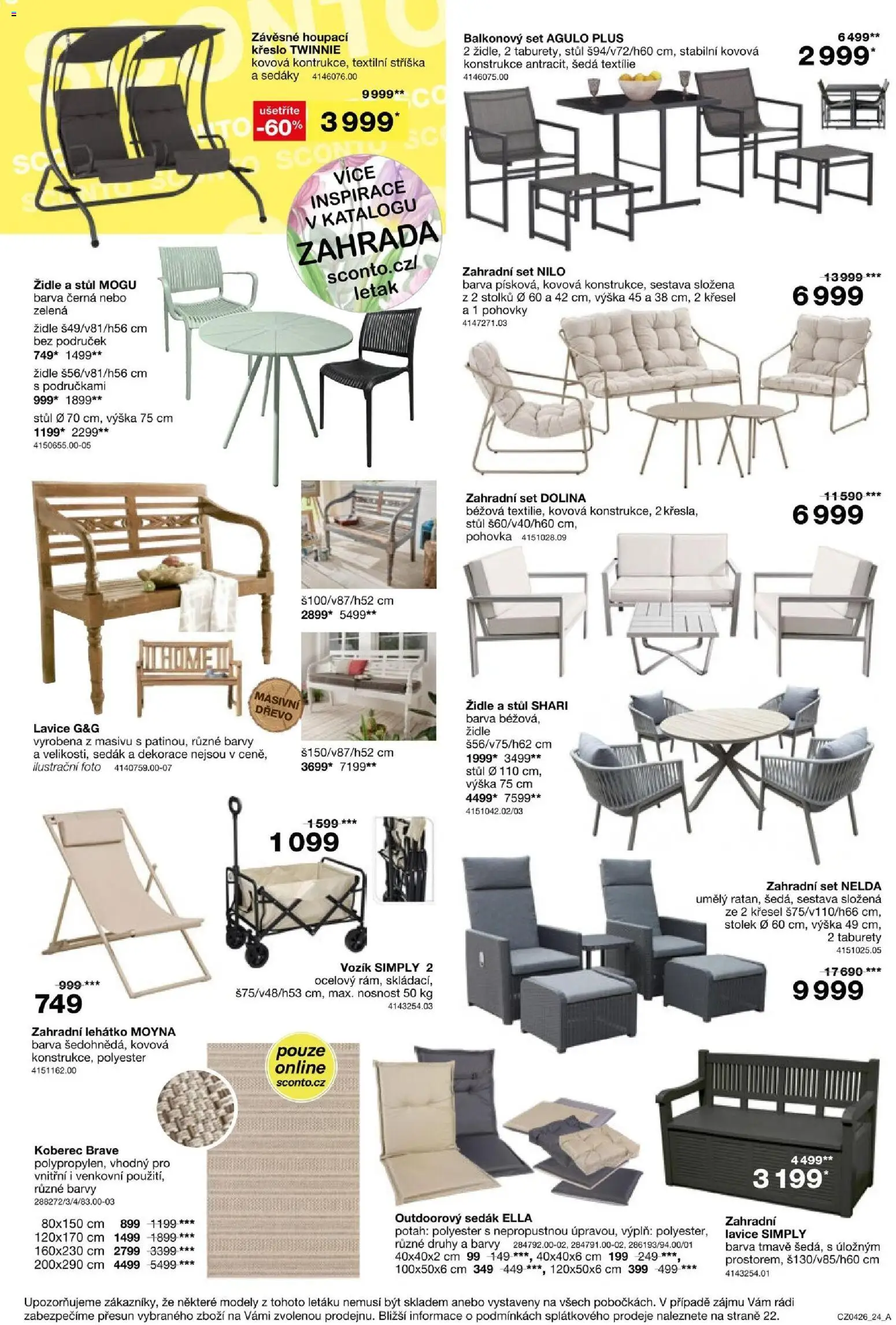 Sconto nábytek leták od 04.03.2026 | Strana: 24 | Produkty: Křeslo, Stolek, Židle, Barvy