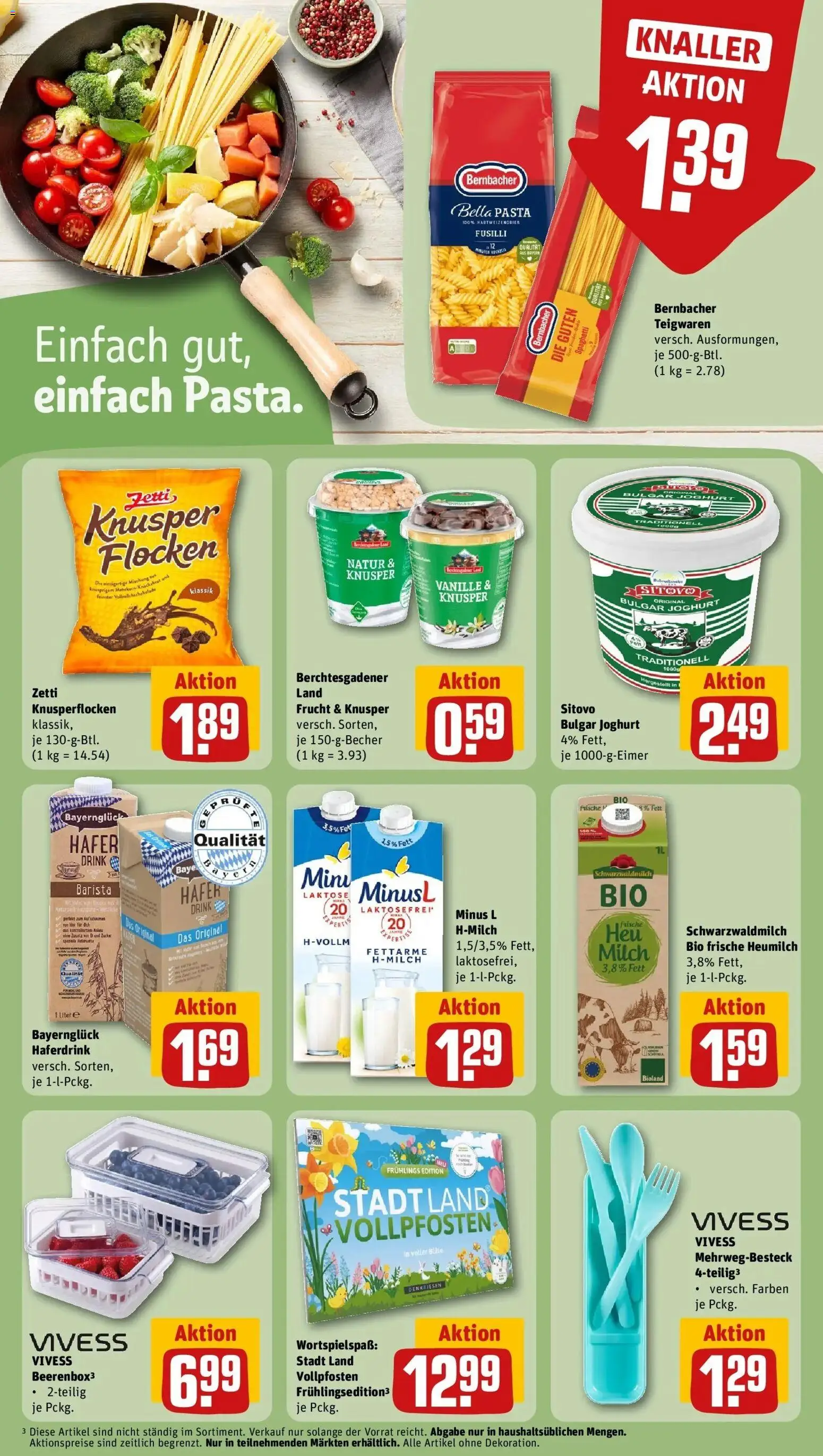Rewe Prospekt Grafenau	 – gültig ab 15.03.2026 | Seite: 18 | Produkte: Milch, Joghurt, Haferdrink, Pasta