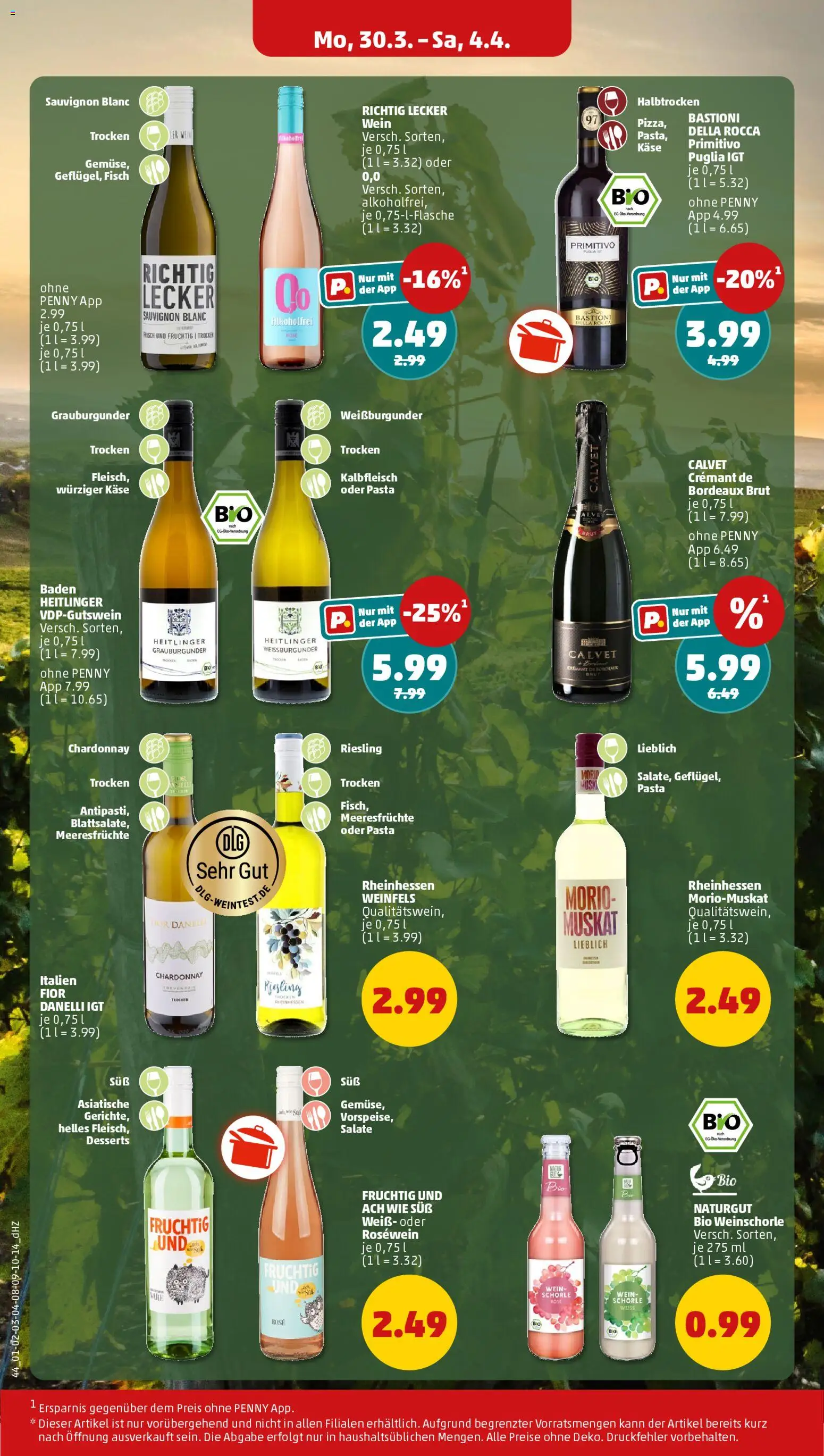 Penny Prospekt 	 – gültig ab 30.03.2026 | Seite: 30 | Produkte: Käse, Fisch, Meeresfrüchte, Wein
