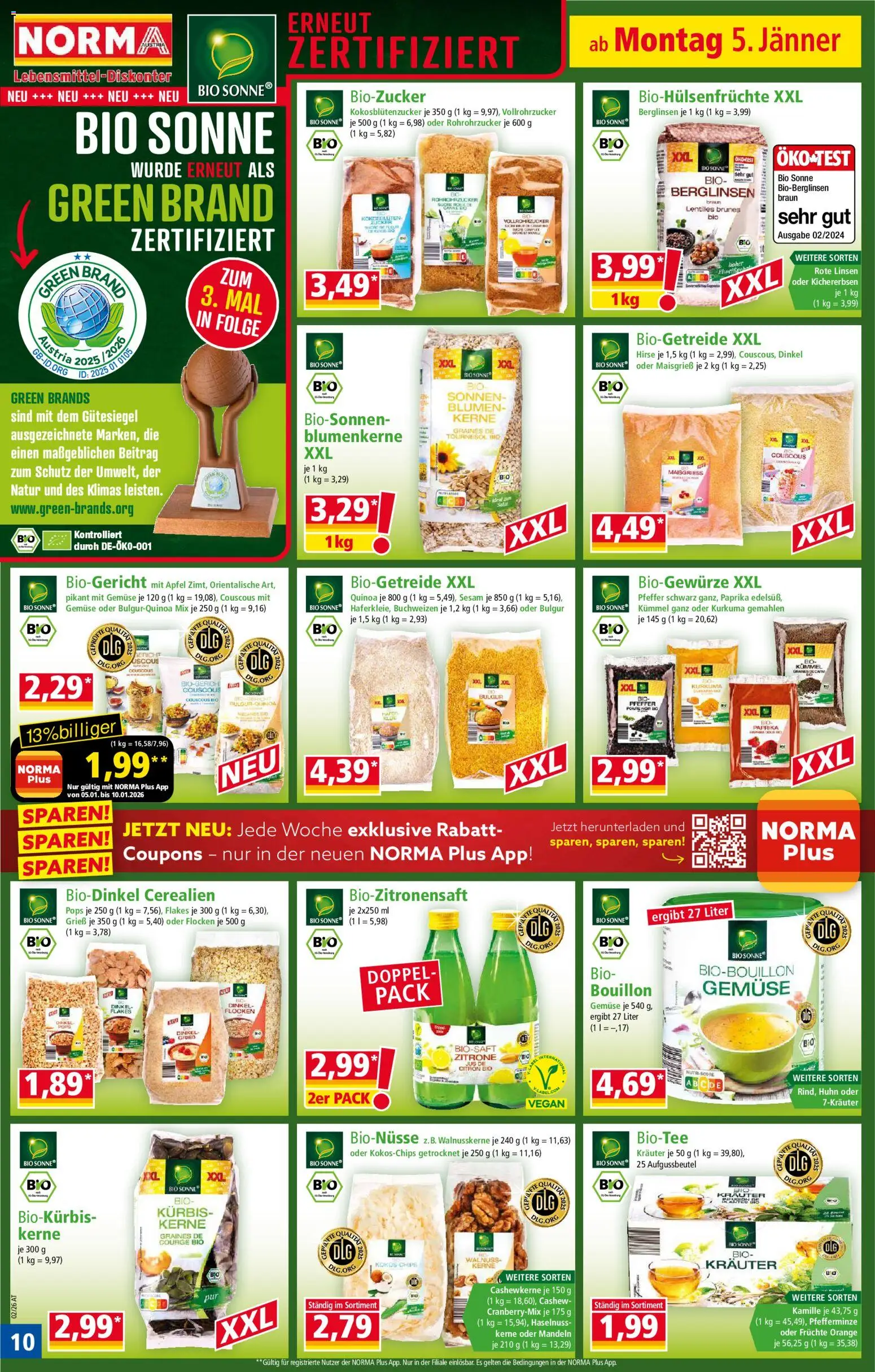 Norma Flugblatt gültig ab 05.01.2025 | Seite: 10 | Produkte: Chips, Matériel de rangement Fitness, Pfeffer, Kürbis