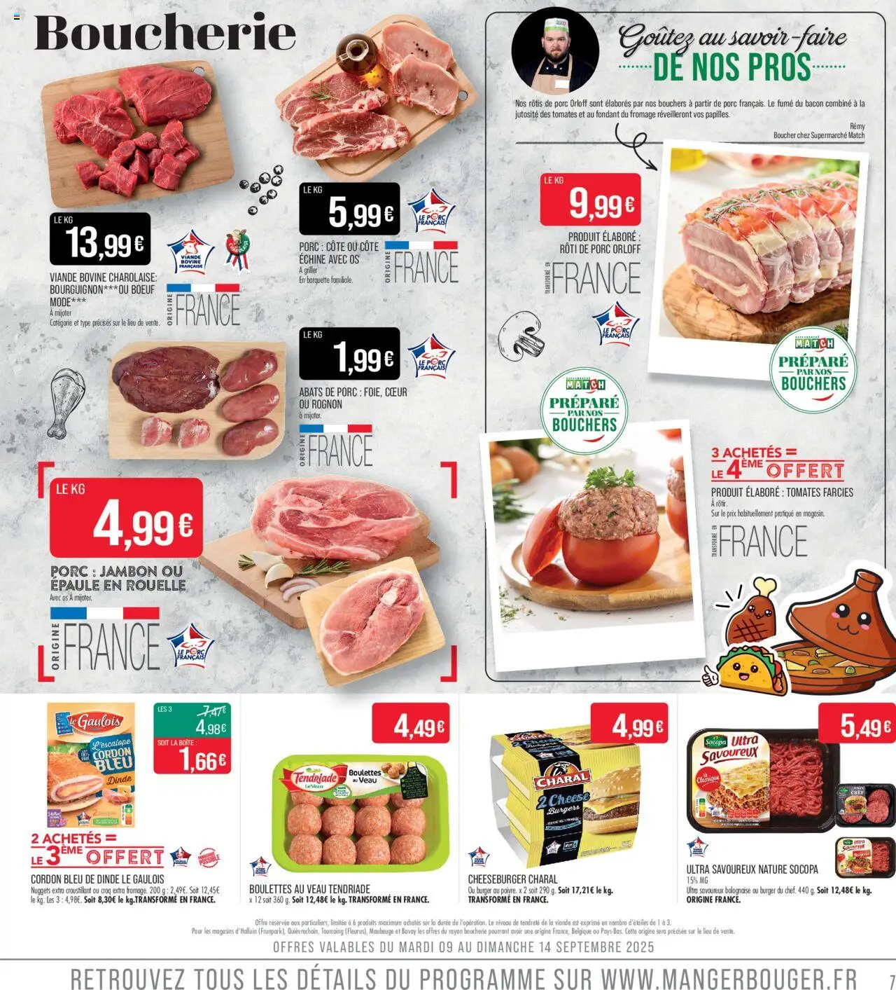  | Page: 7 | Produits: Fromage, Jambon, Viande, Tomates