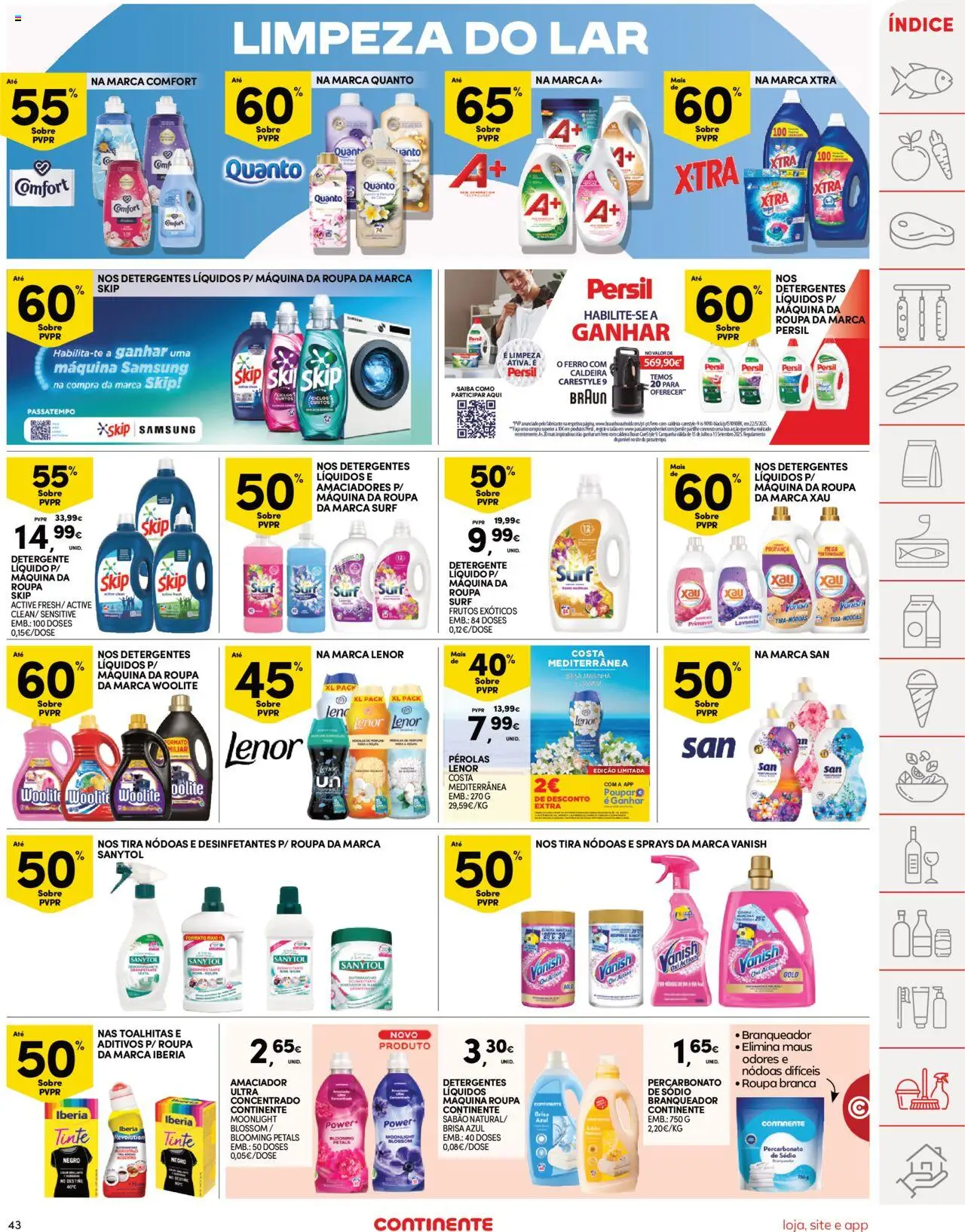 Continente folheto │ válido de 09.09.2025 | Página: 43 | Produtos: Perfume, Tinta, Amaciador de roupa, Detergente