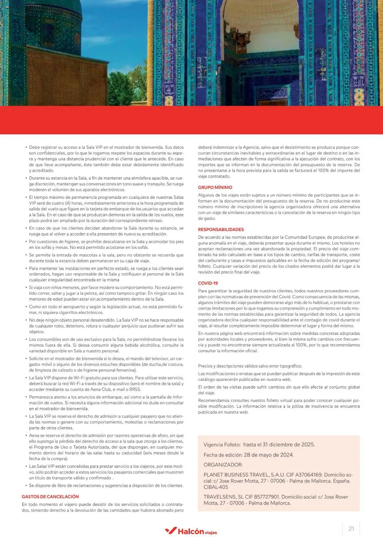 Halcón Viajes Uzbekistan │ válido desde el 28.05.2024 | Página: 21 | Productos: Organizador, Caja