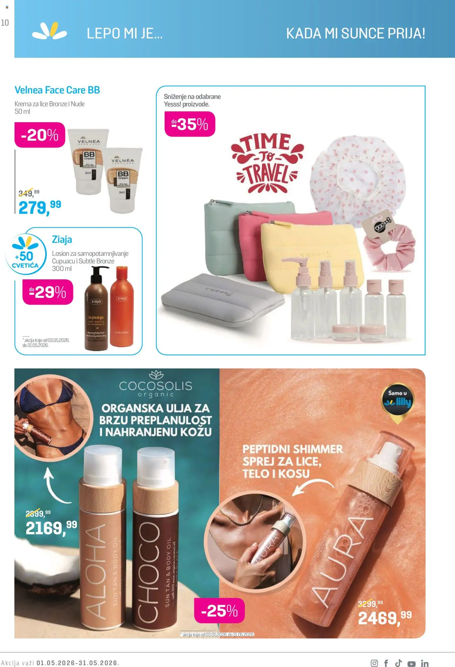 Lilly drogerie katalog - važi od 01.05.2026 | Strana: 10 | Proizvode: Krema, Losion za samopotamnjivanje