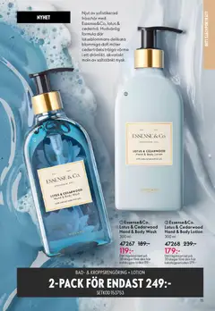 Essense&Co. Lotus & Cedarwood Hand & Body Lotion, Hand & Body Lotion with natural essential oils 300 ml. - Förhandsvisning av reklamblad från butik Oriflame aktuell från 29.10.2025 | Sida: 15 | Produkter: Doft, Body lotion